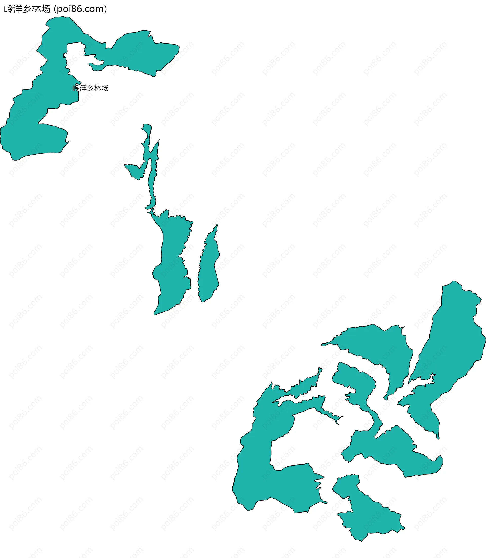 岭洋乡林场边界地图
