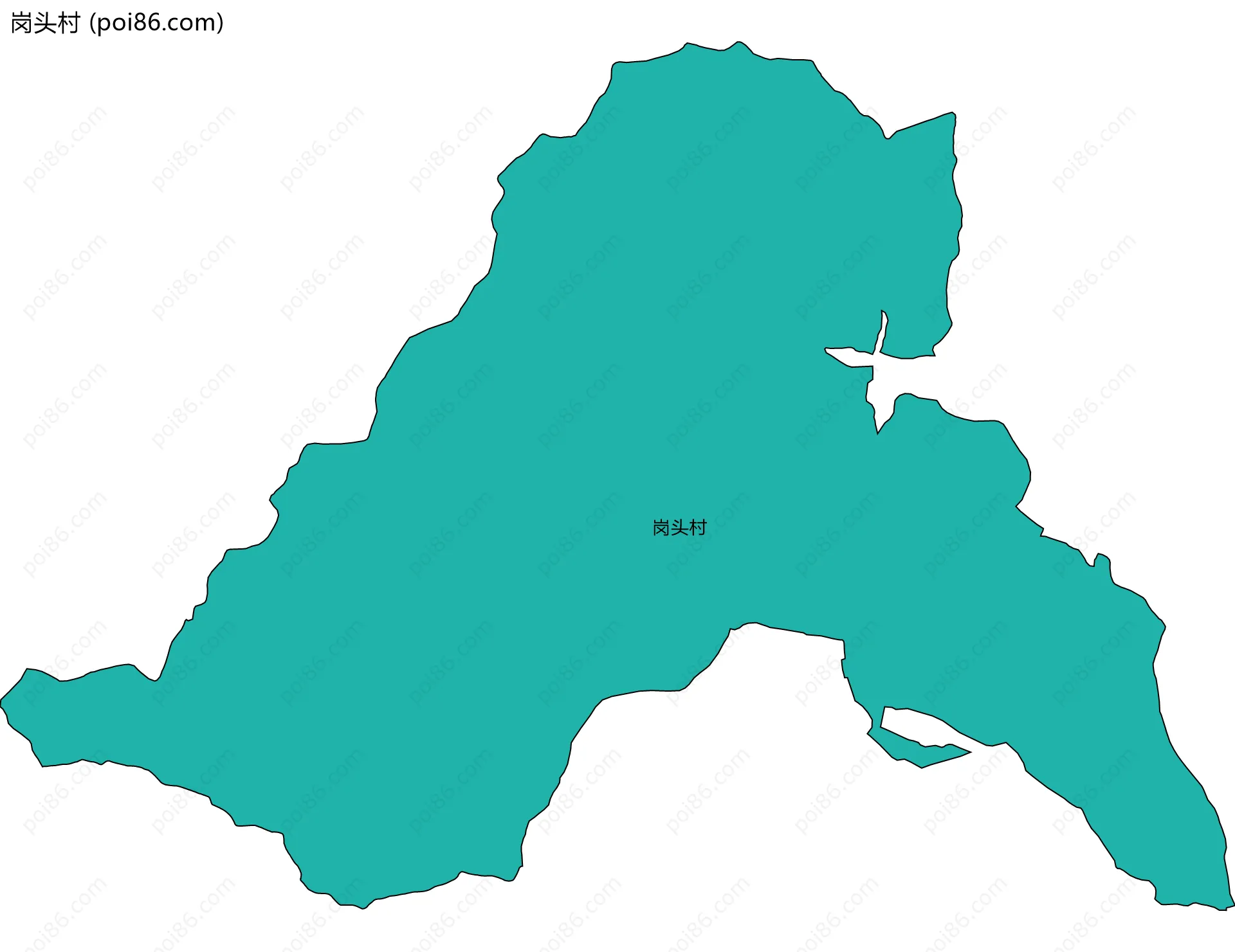 岗头村边界地图