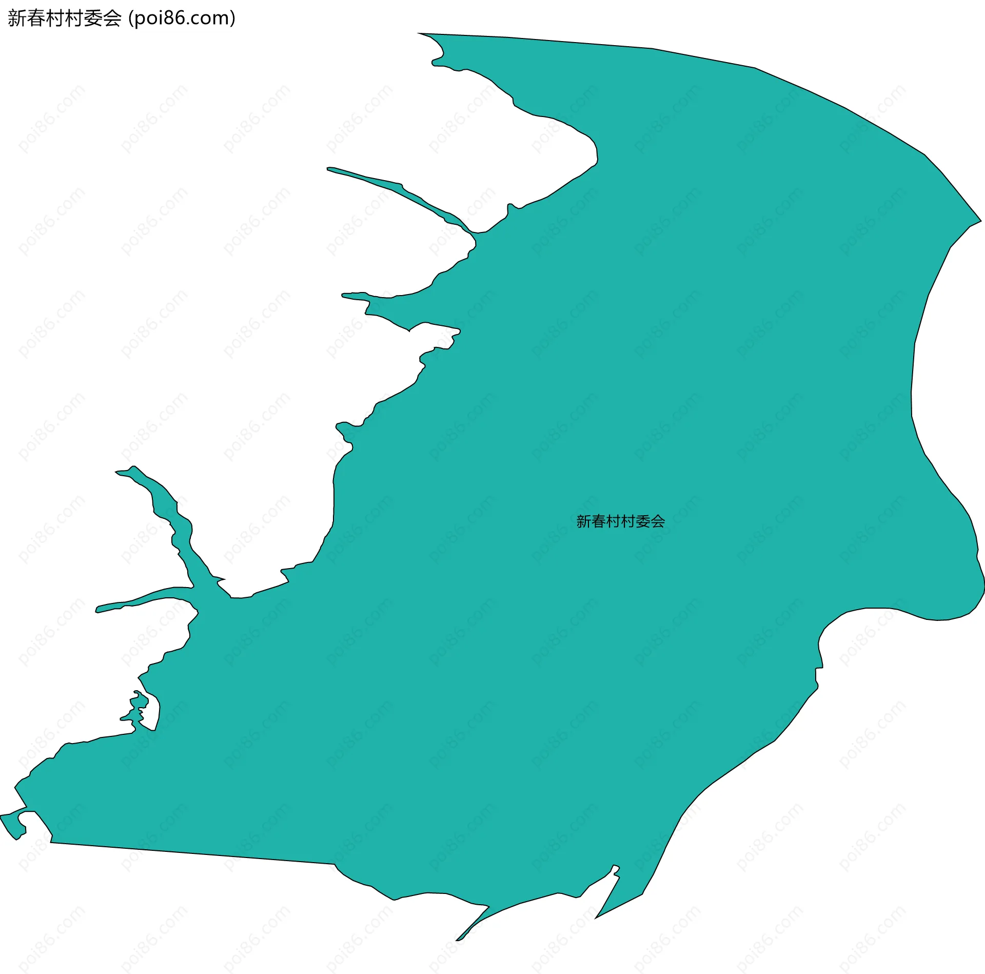 新春村村委会边界地图