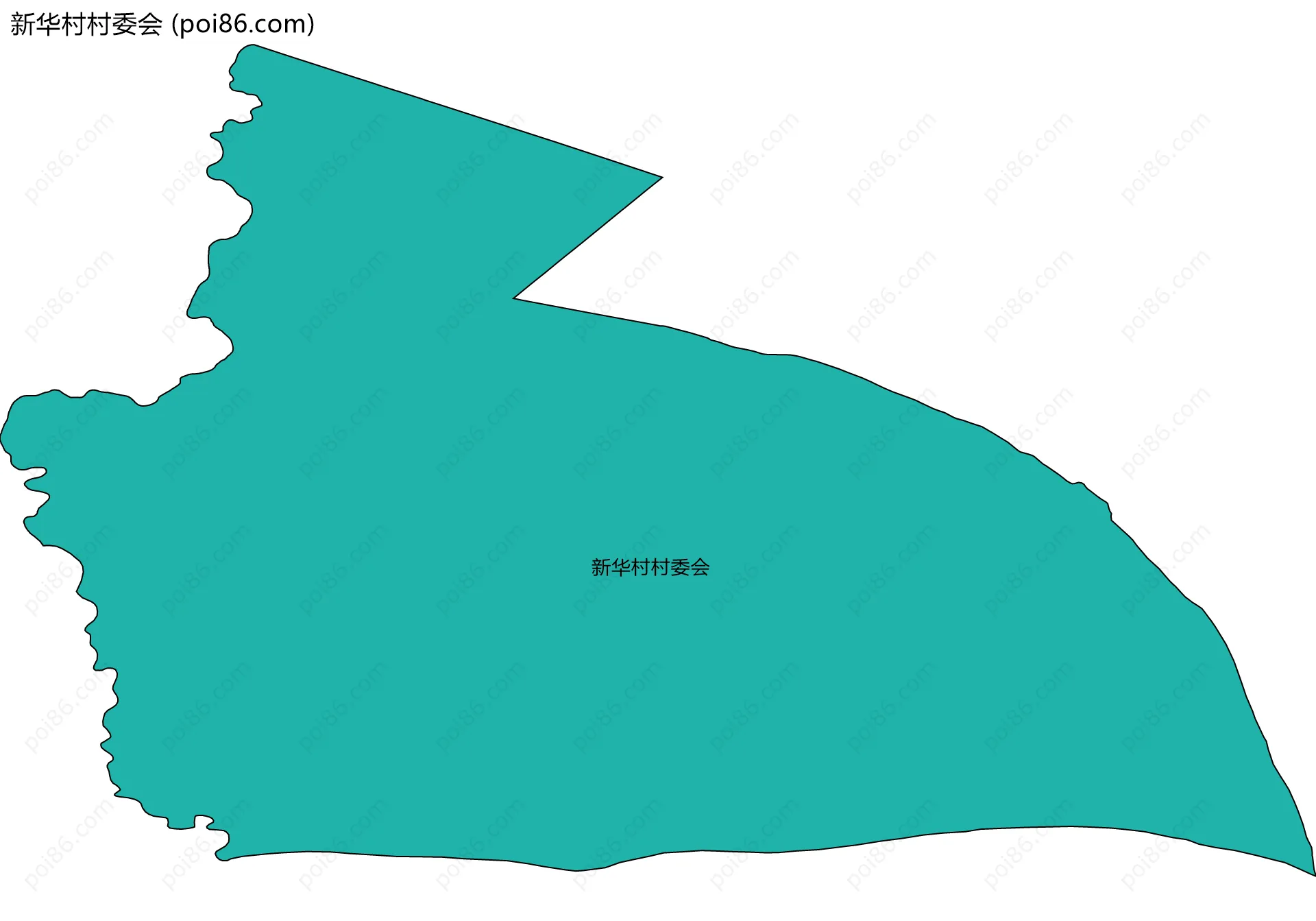 新华村村委会边界地图