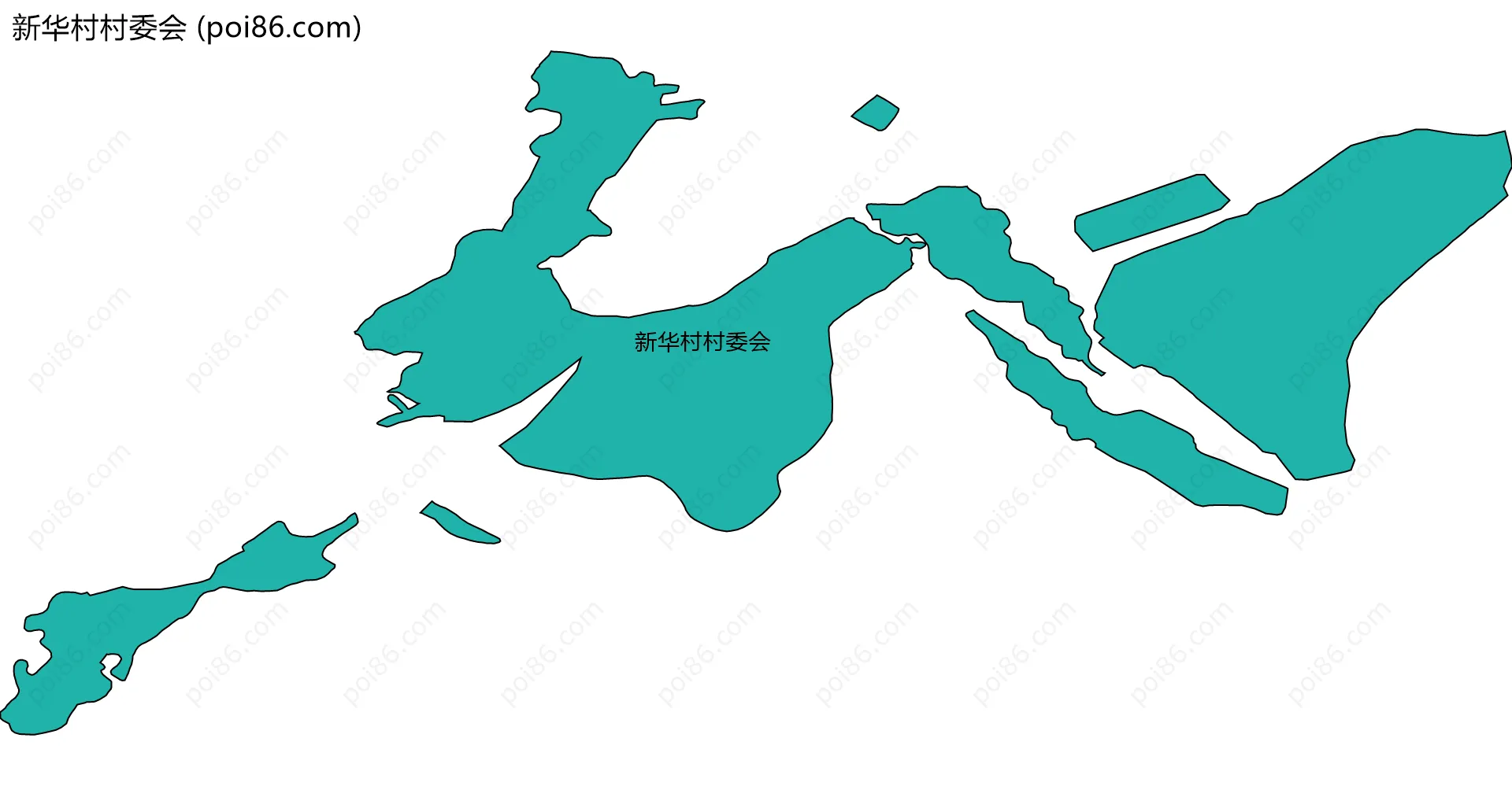 新华村村委会边界地图