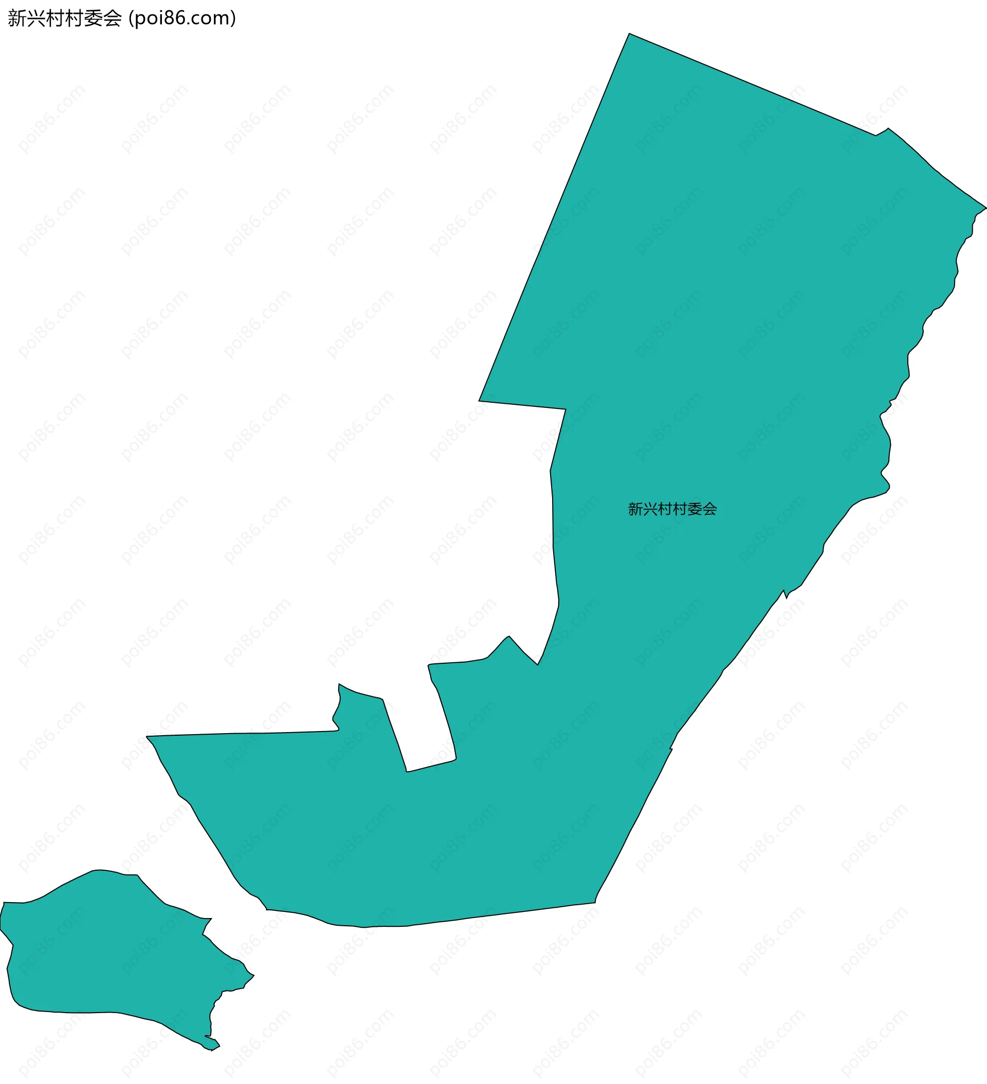 新兴村村委会边界地图