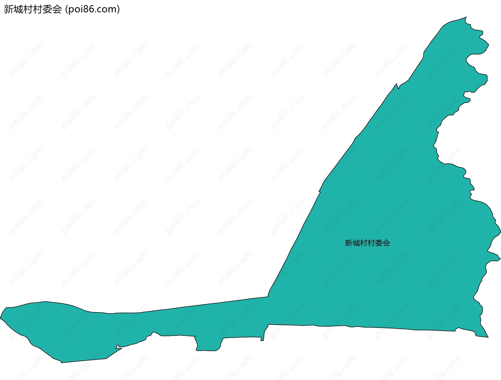 新城村村委会边界地图