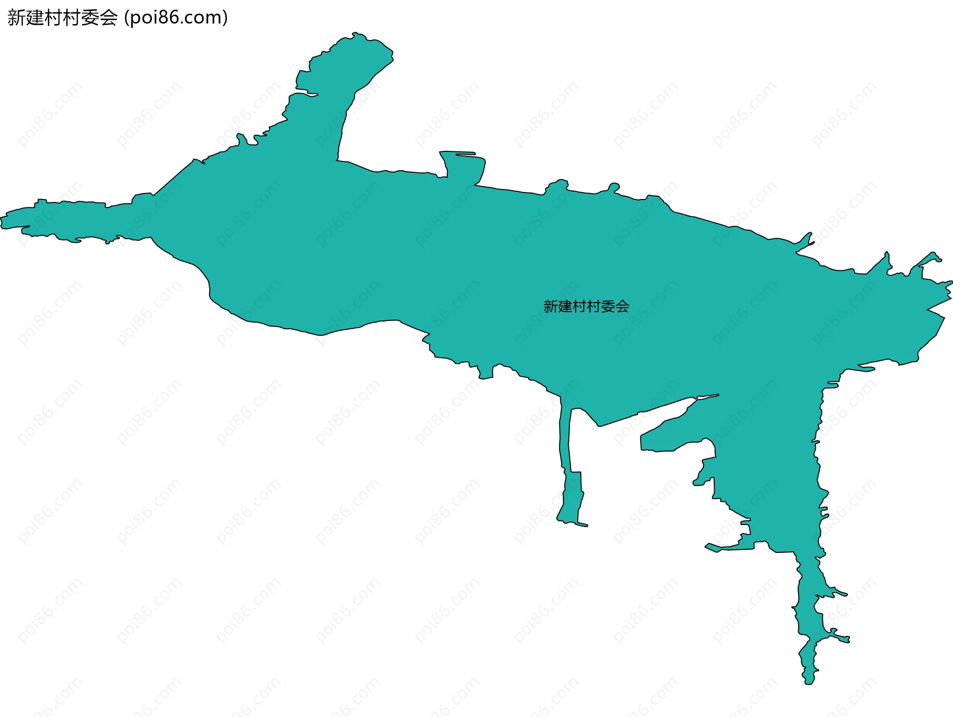 新建村村委会边界地图