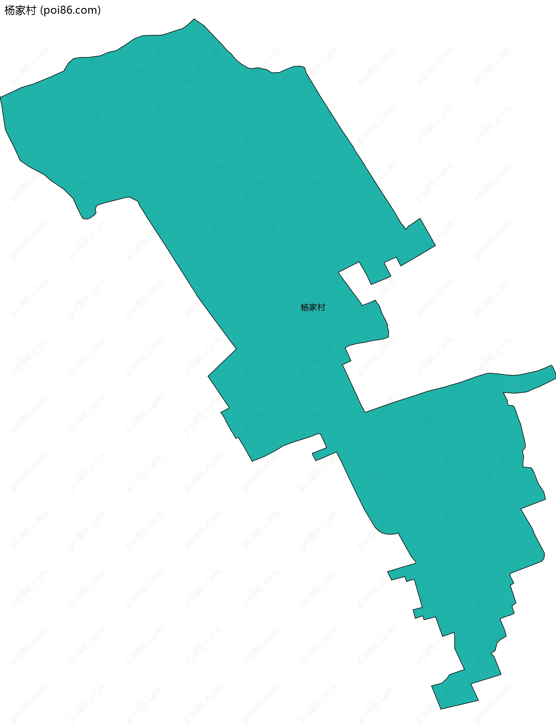 杨家村边界地图