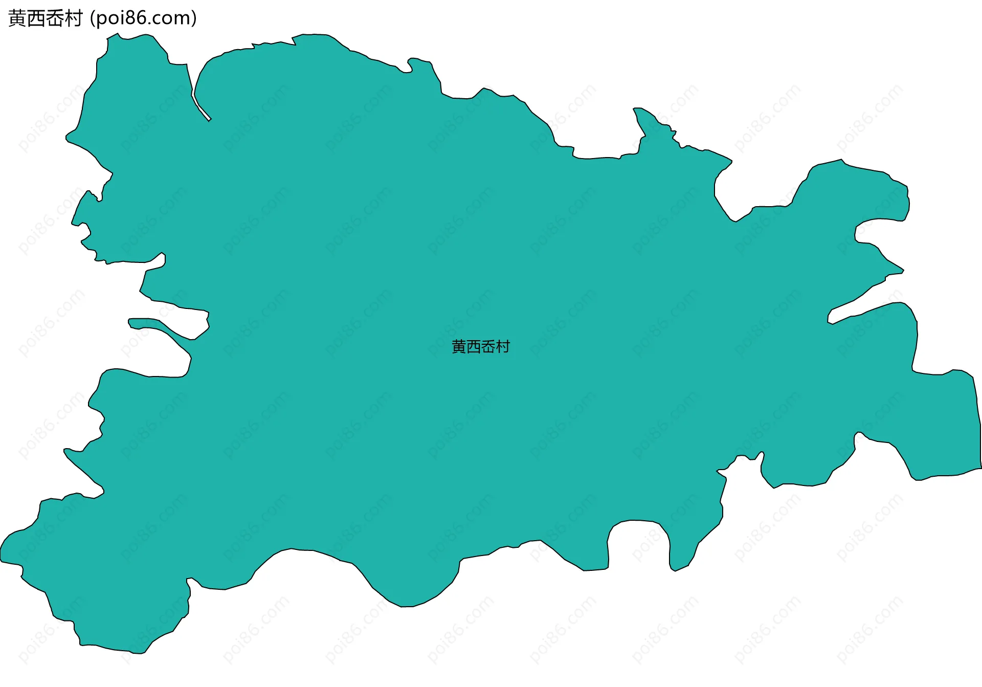 黄西岙村边界地图