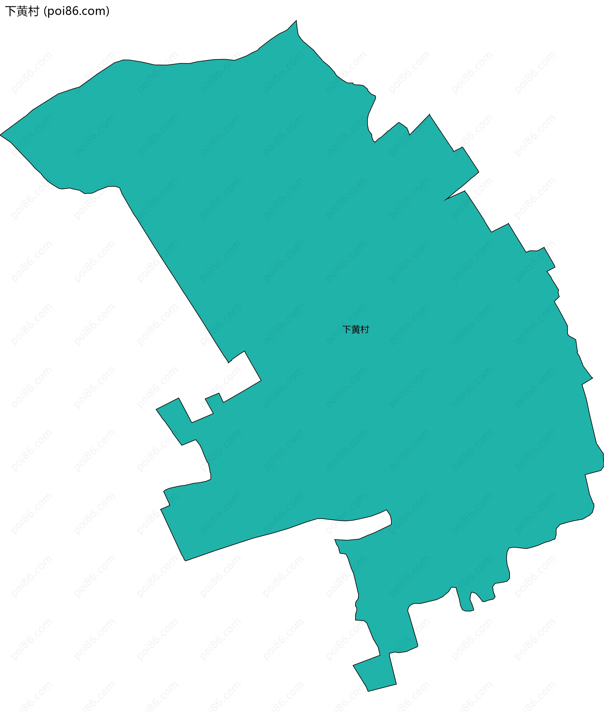下黄村边界地图