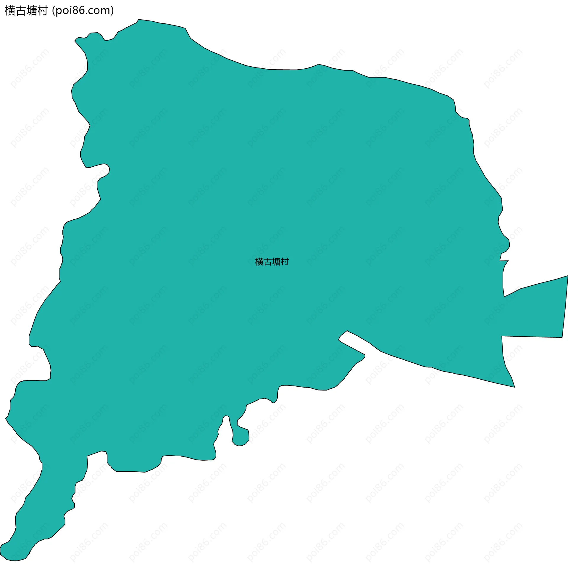 横古塘村边界地图