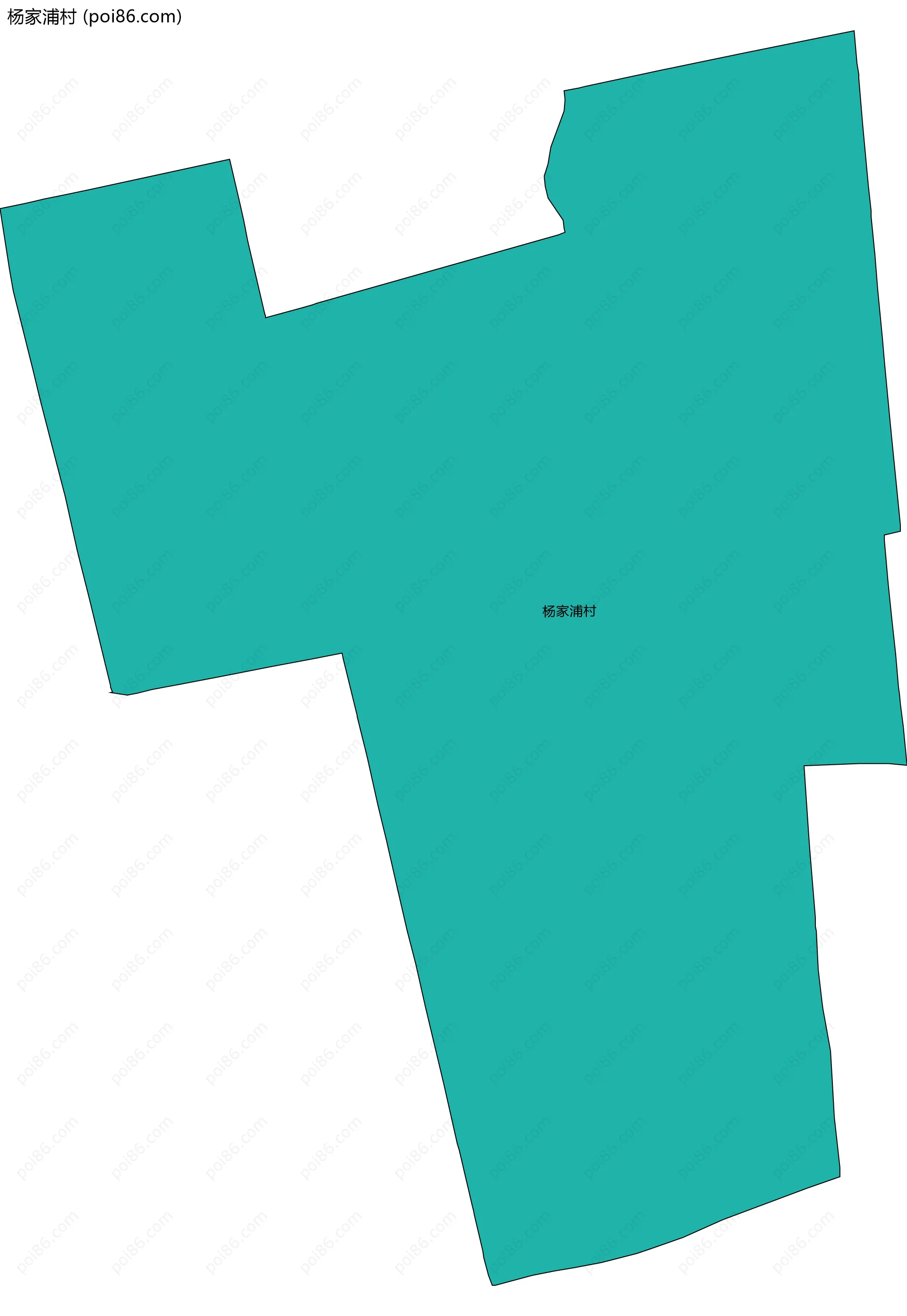 杨家浦村边界地图