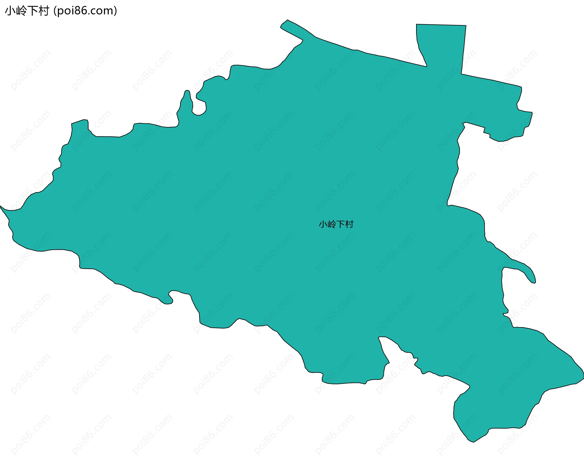 小岭下村边界地图