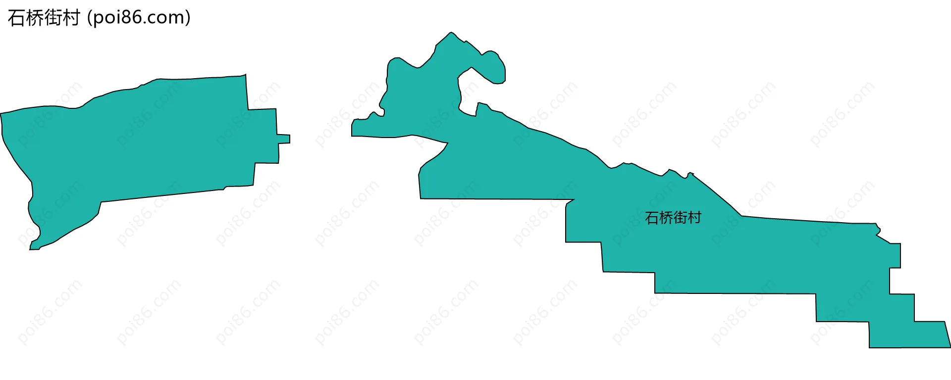 石桥街村边界地图