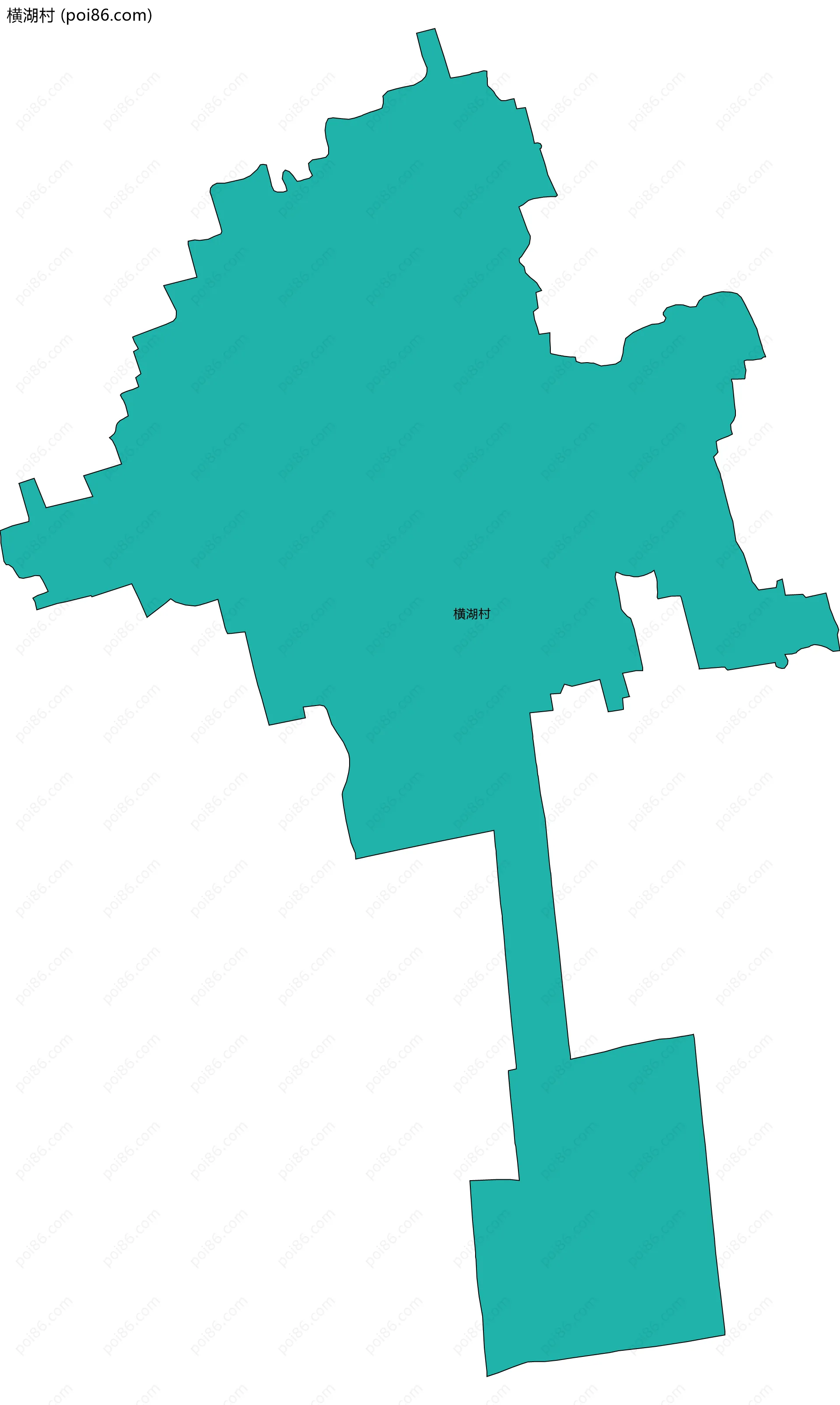 横湖村边界地图