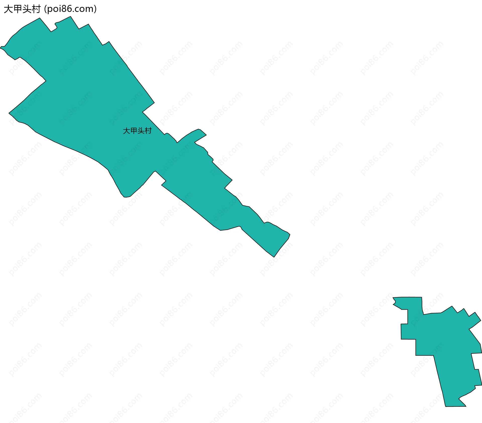大甲头村边界地图