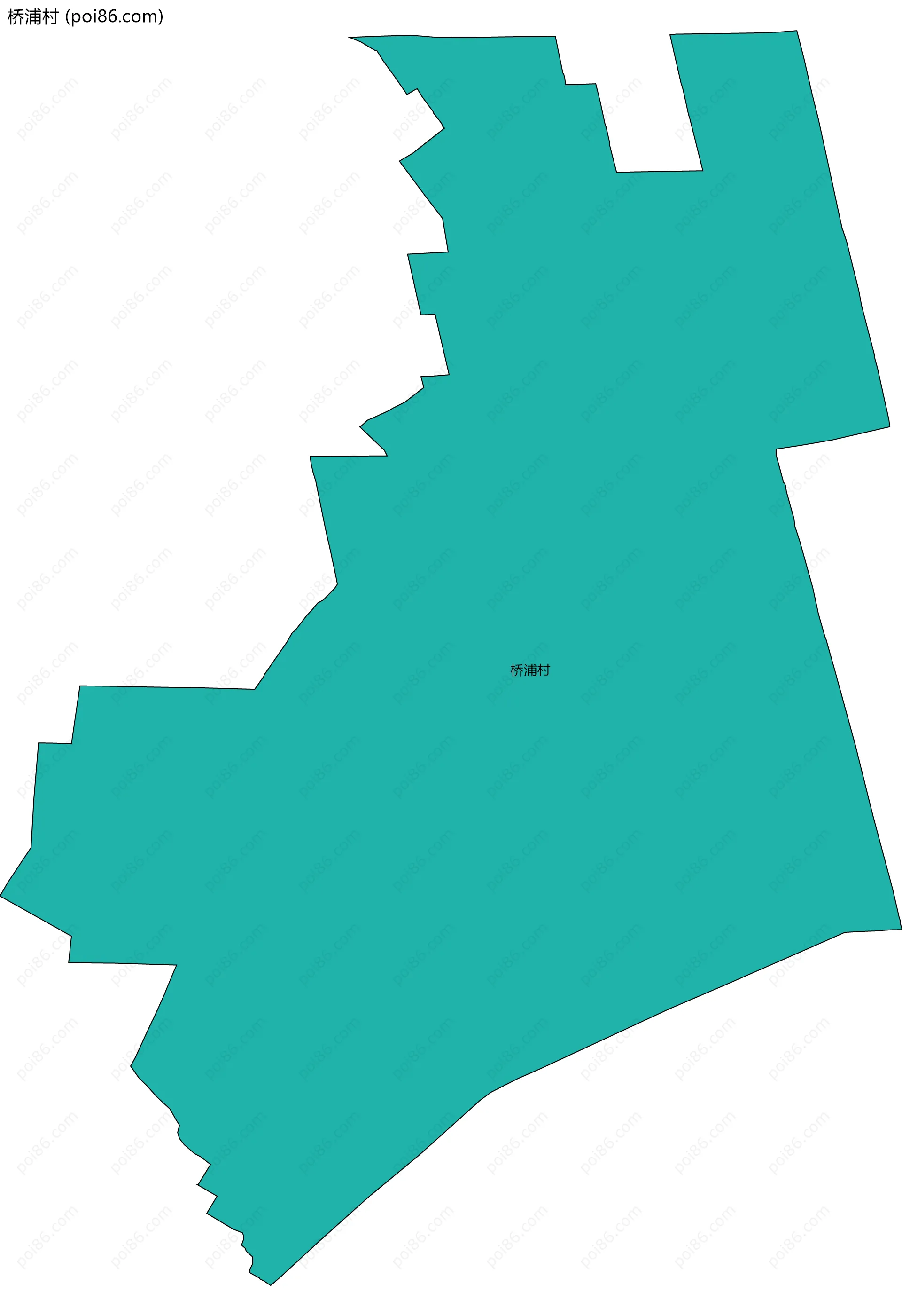 桥浦村边界地图