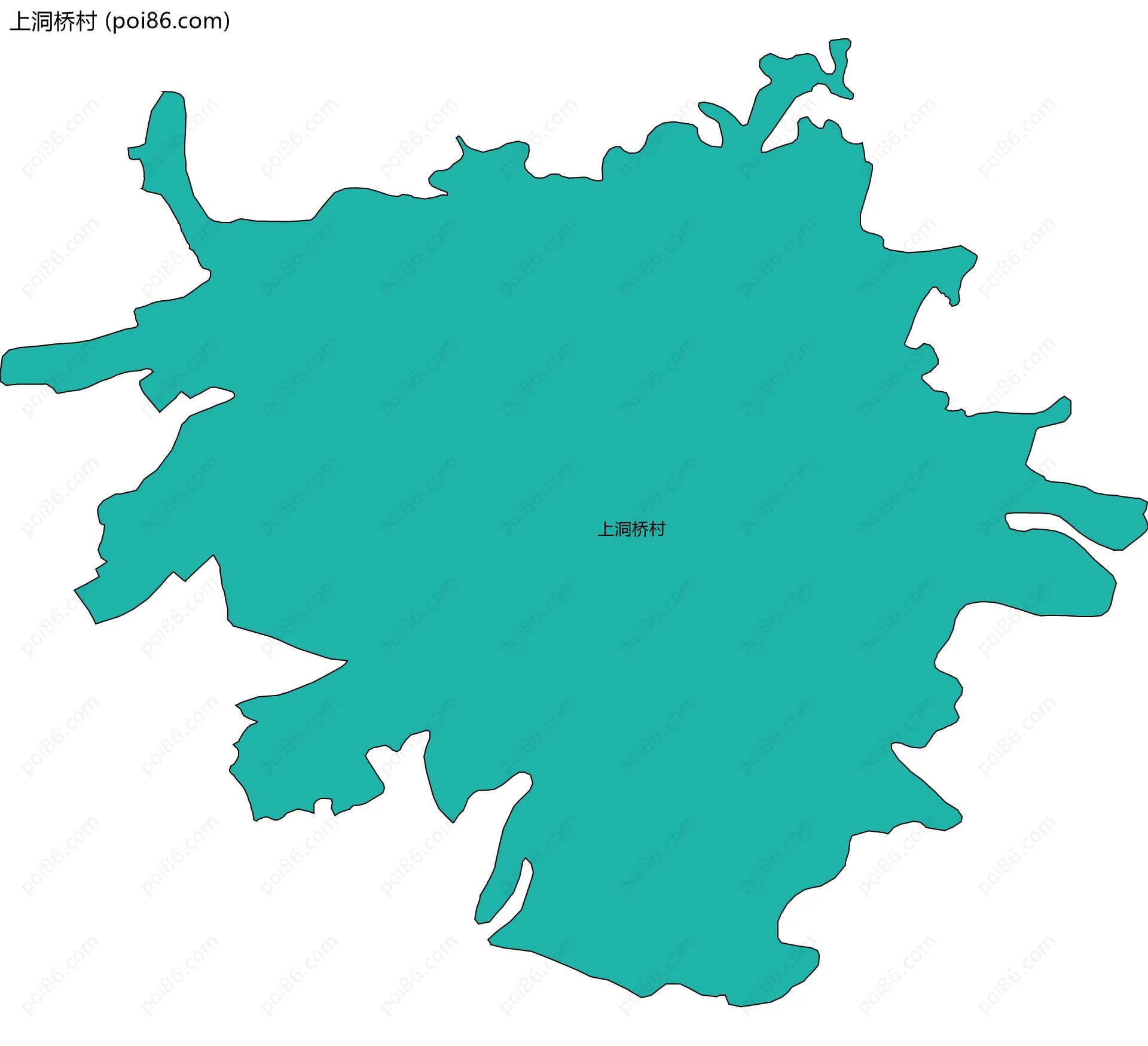 上洞桥村边界地图