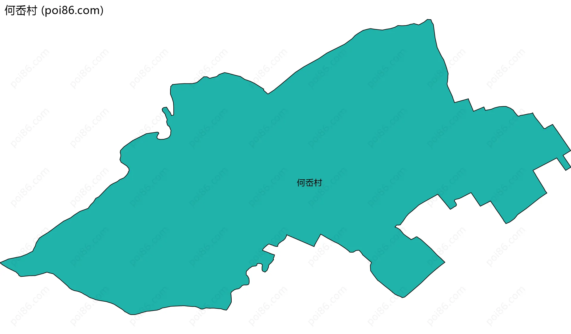 何岙村边界地图