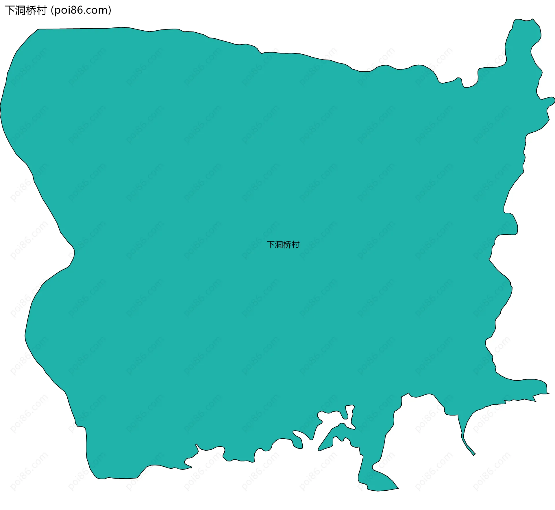 下洞桥村边界地图