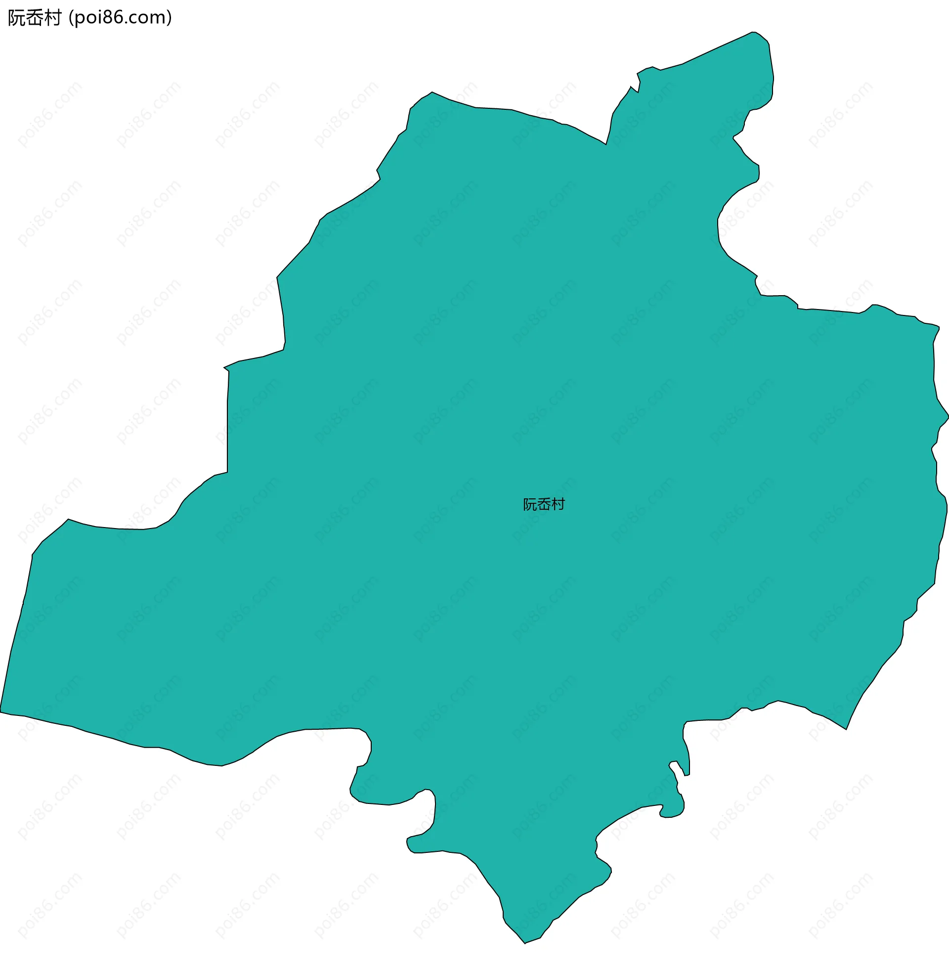 阮岙村边界地图