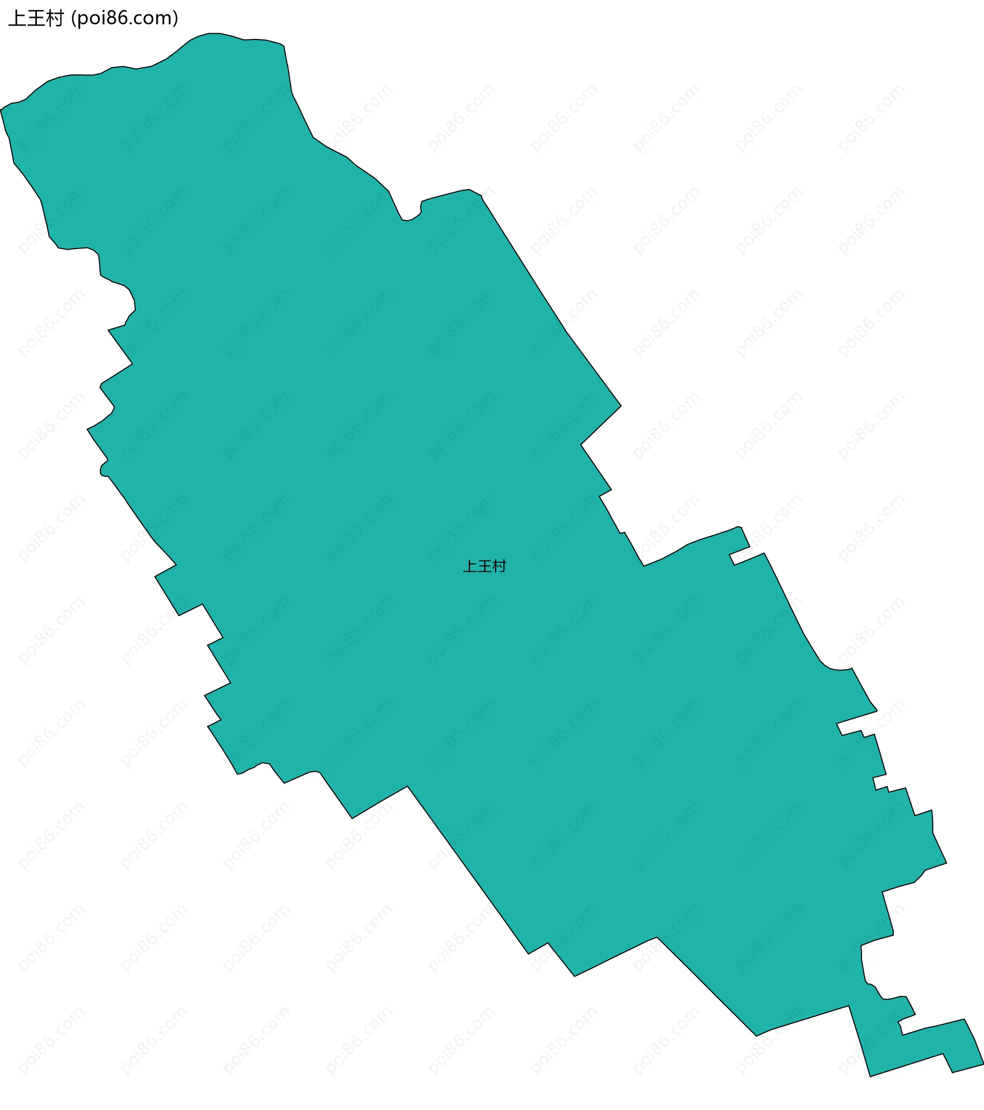 上王村边界地图