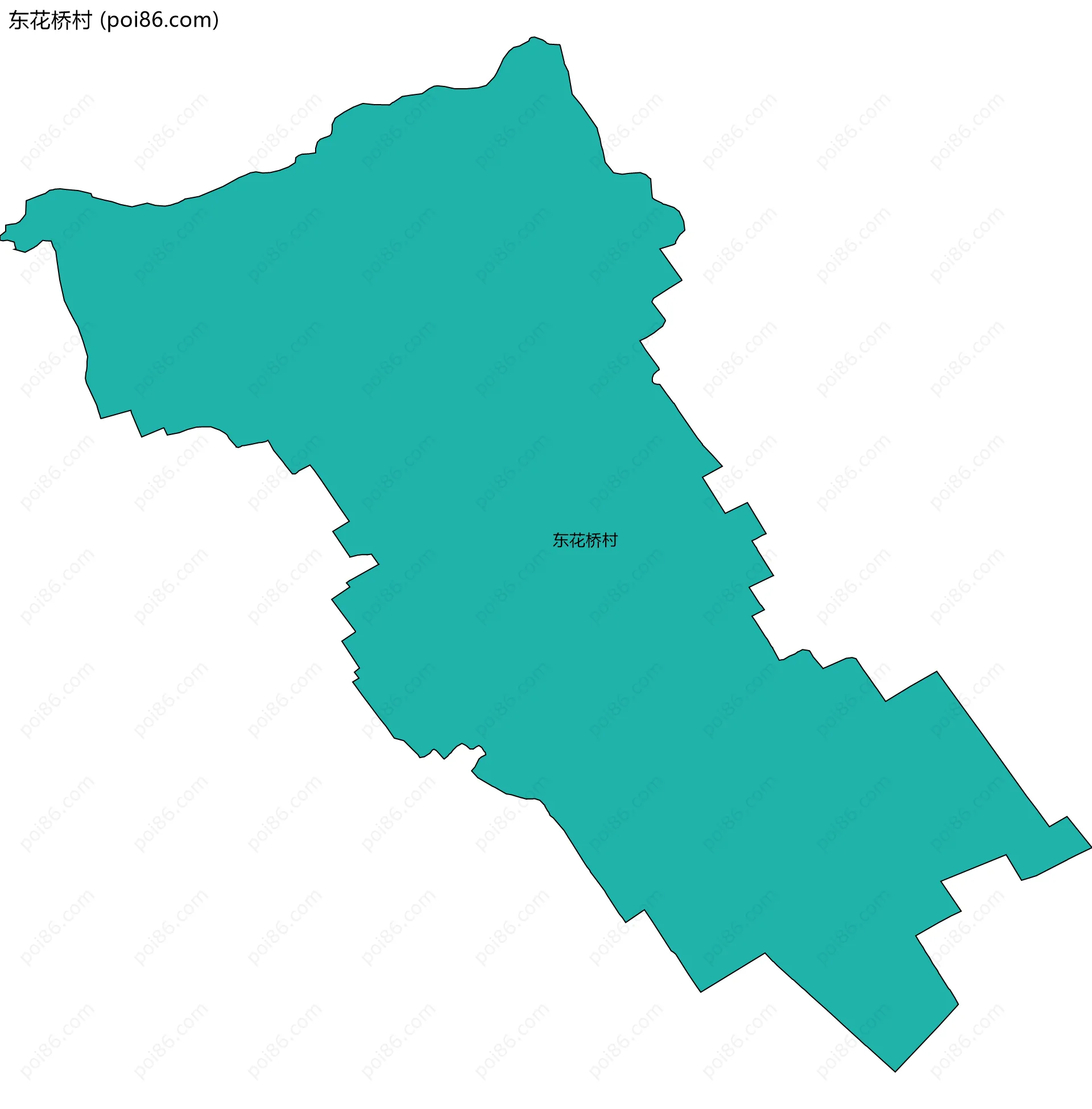 东花桥村边界地图