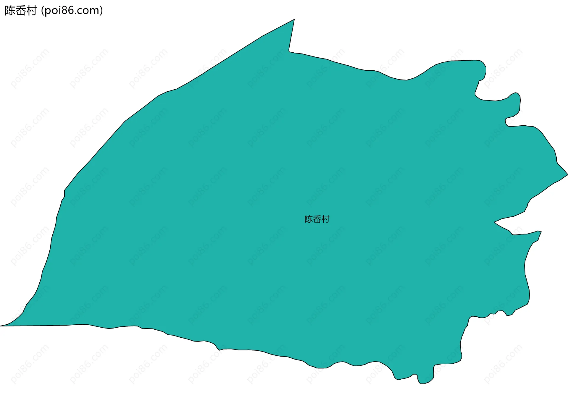 陈岙村边界地图