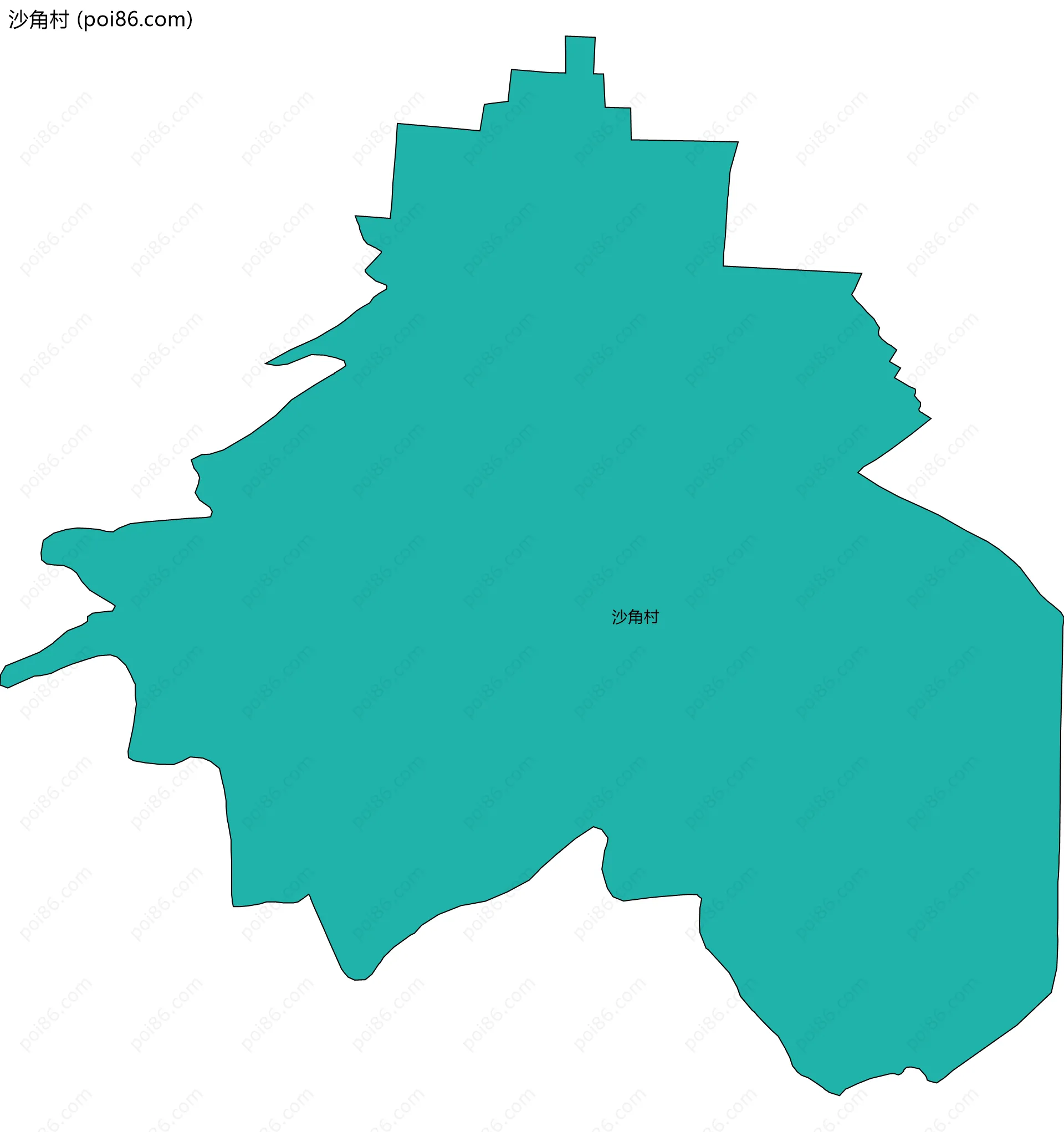 沙角村边界地图