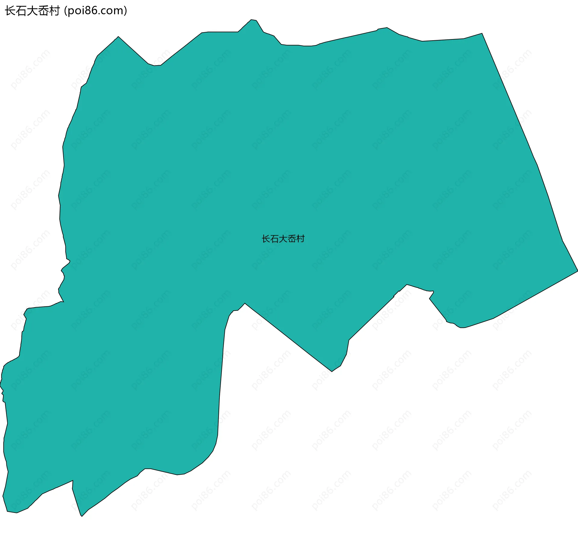 长石大岙村边界地图