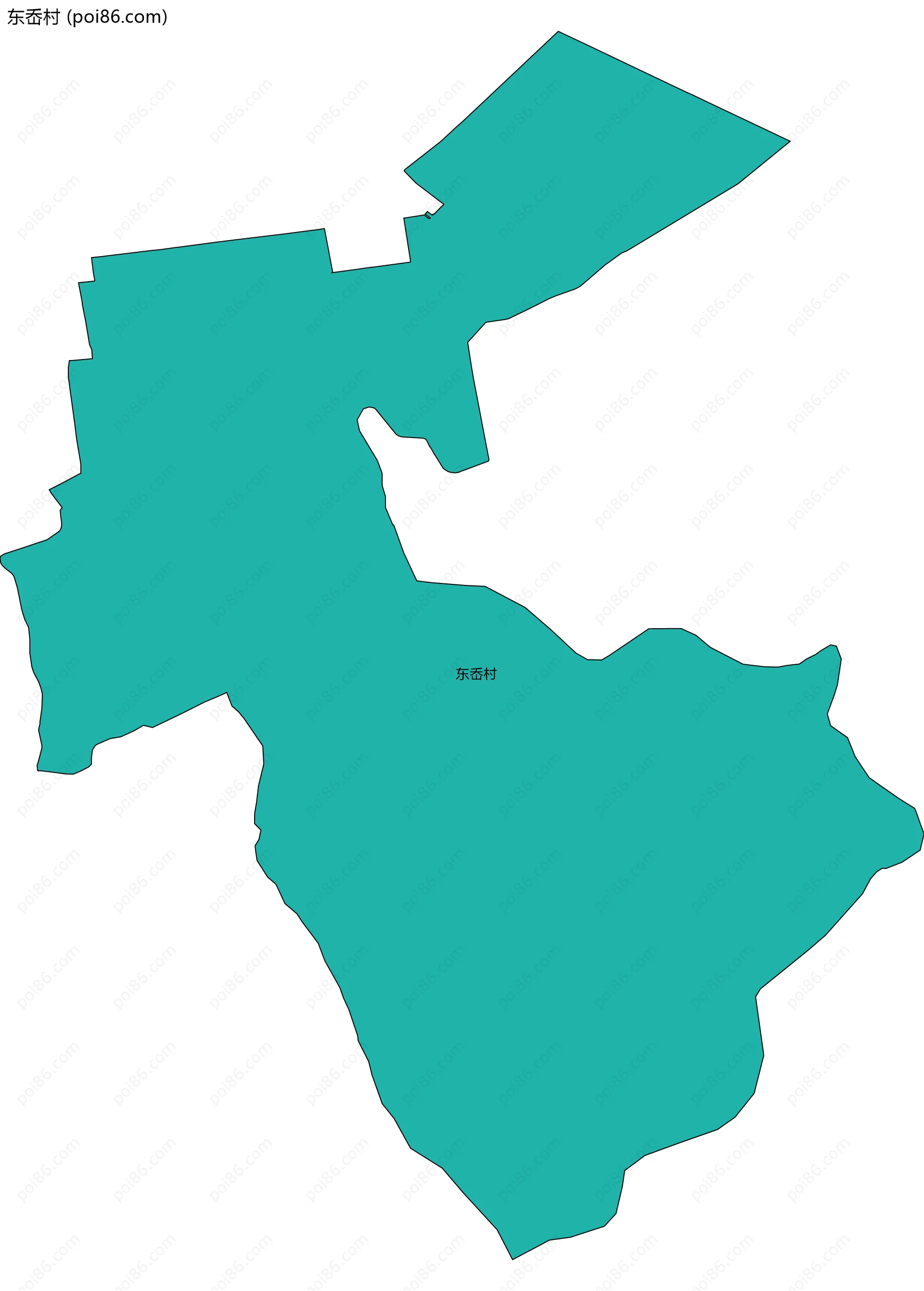 东岙村边界地图