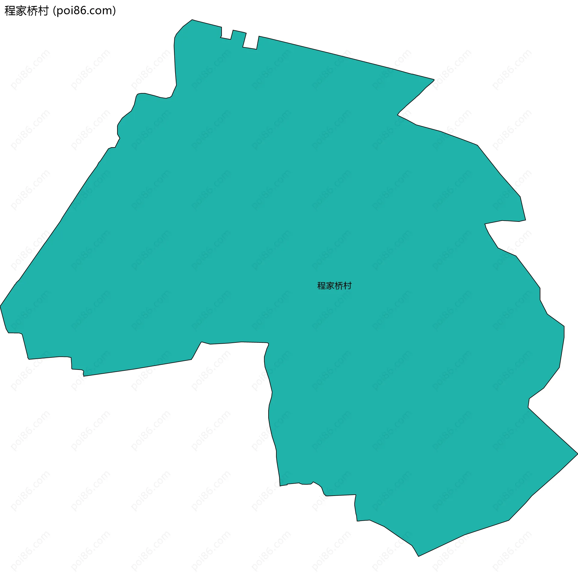 程家桥村边界地图