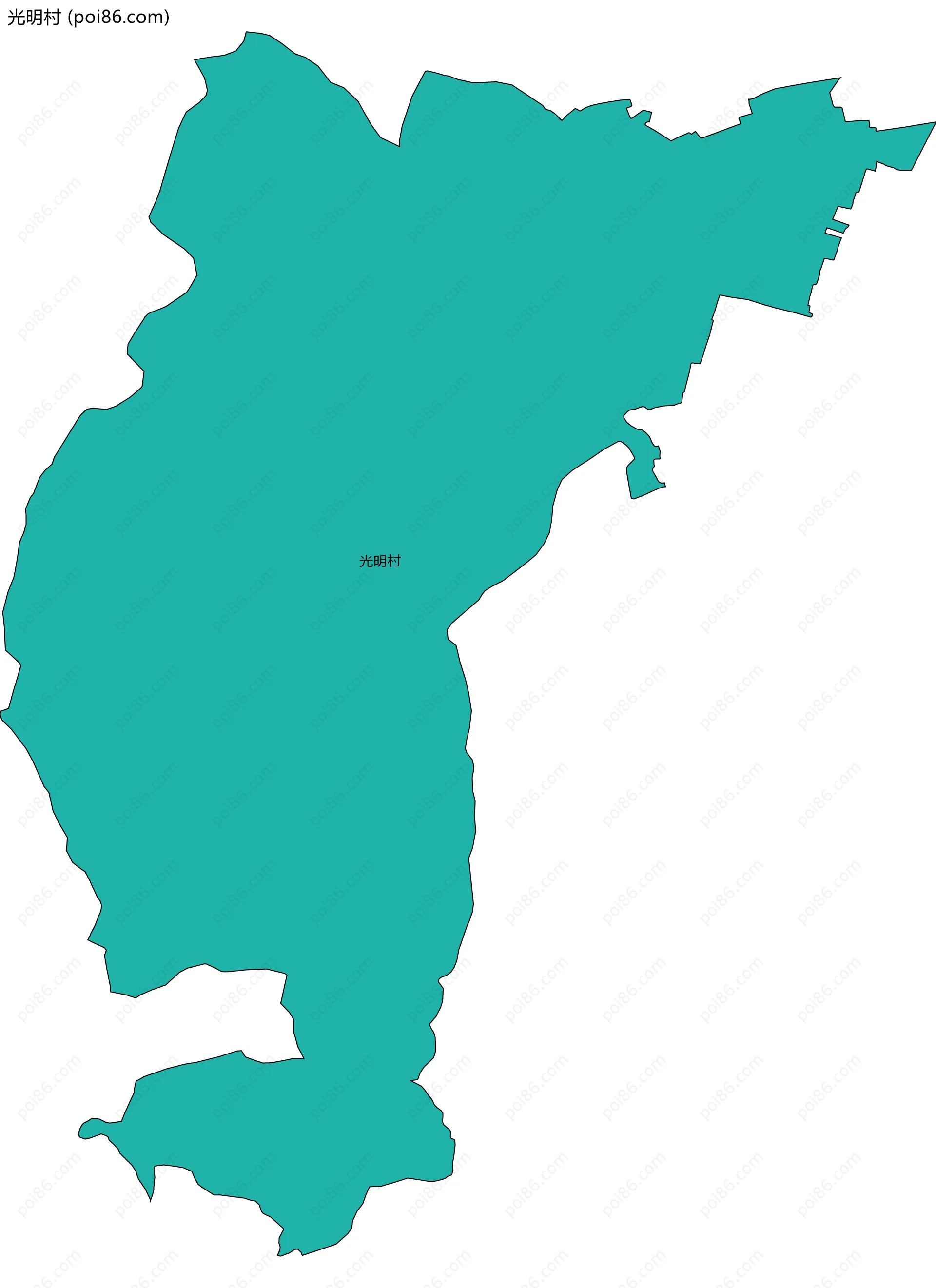 光明村边界地图