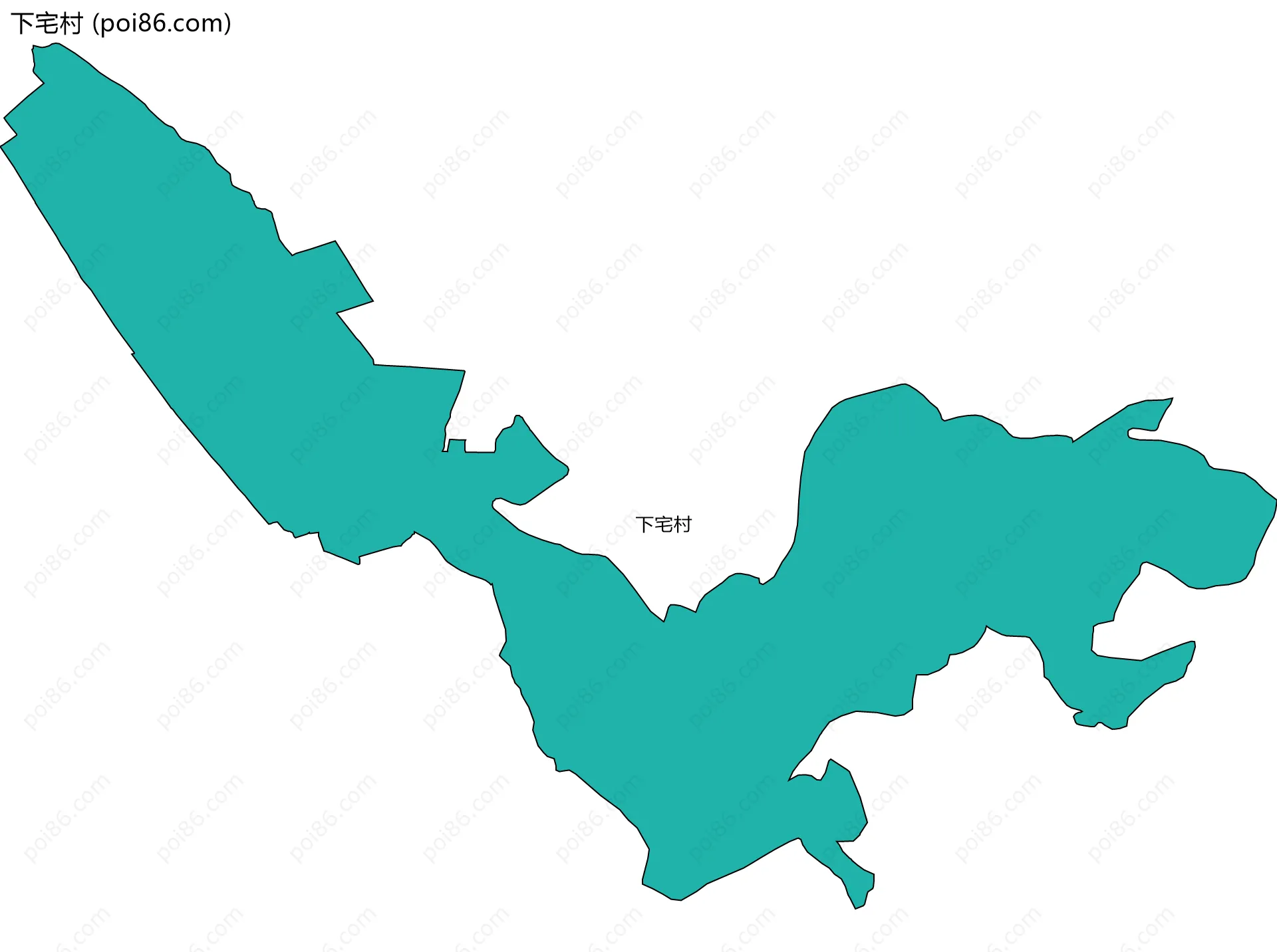 下宅村边界地图