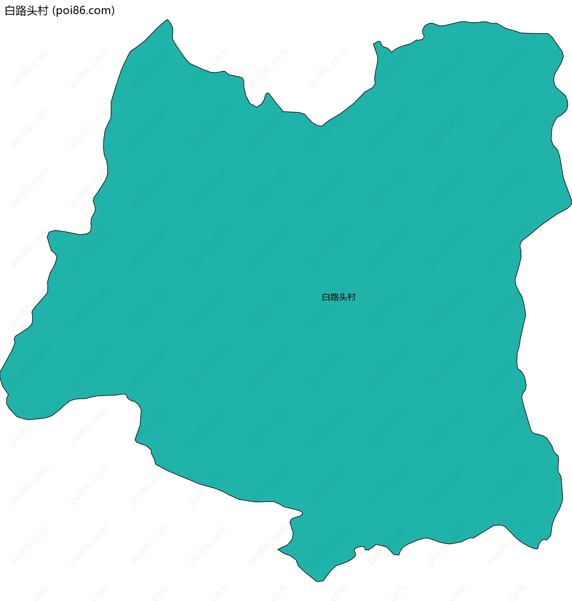 白路头村边界地图