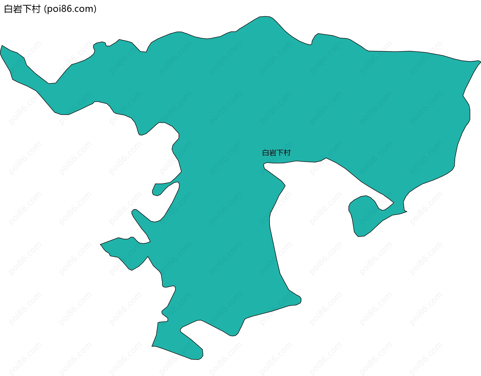 白岩下村边界地图