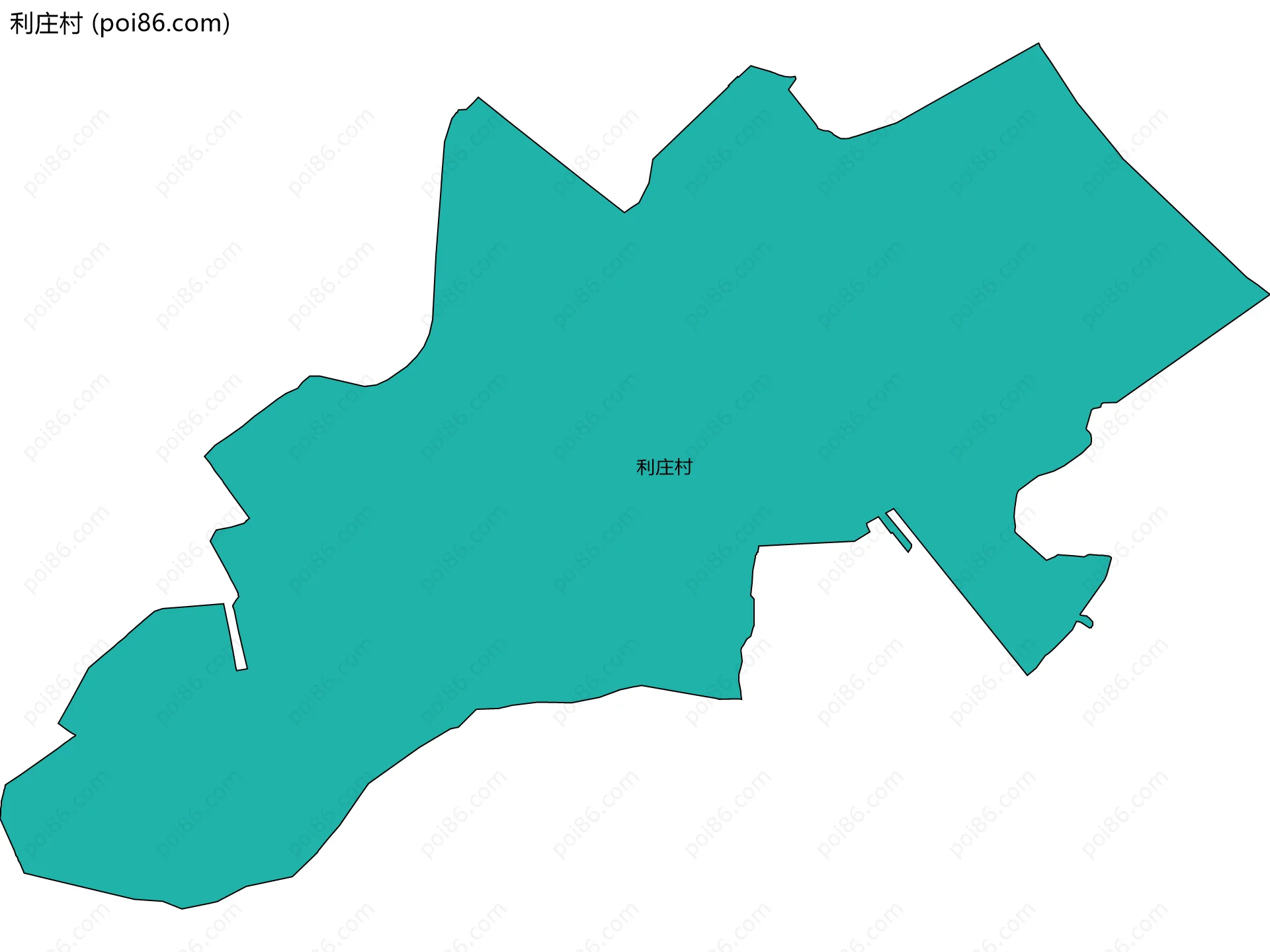 利庄村边界地图