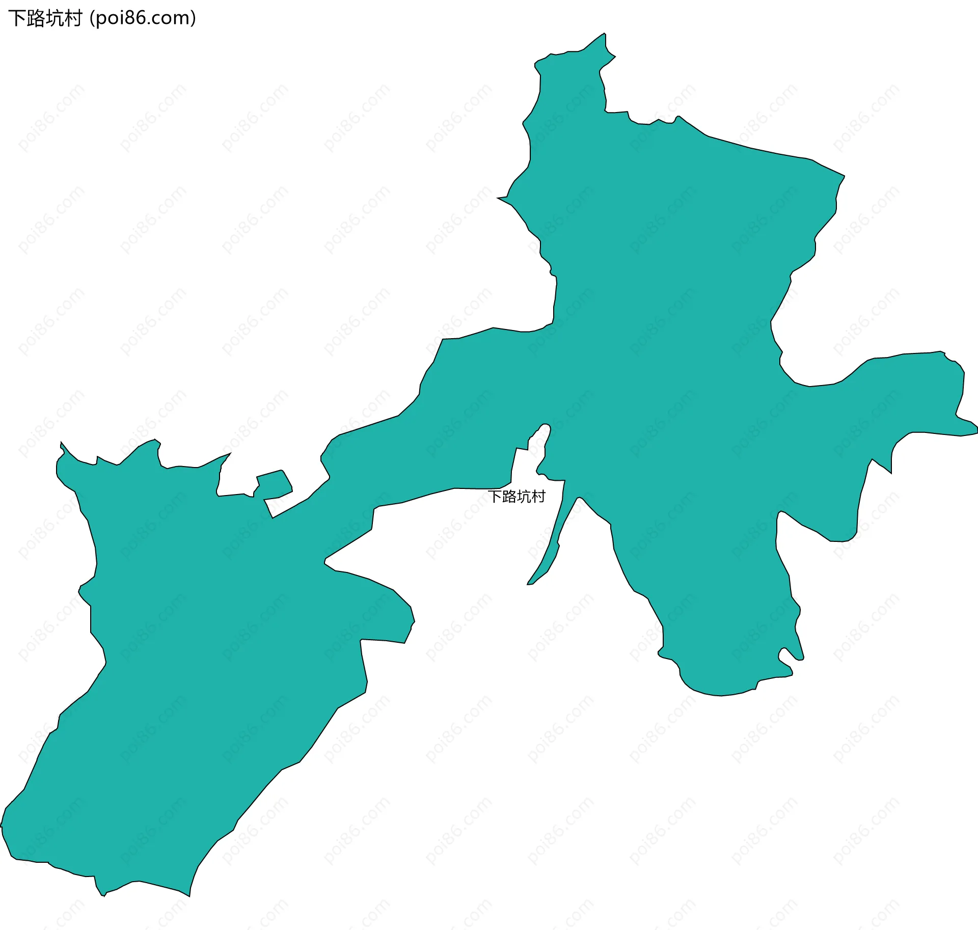 下路坑村边界地图