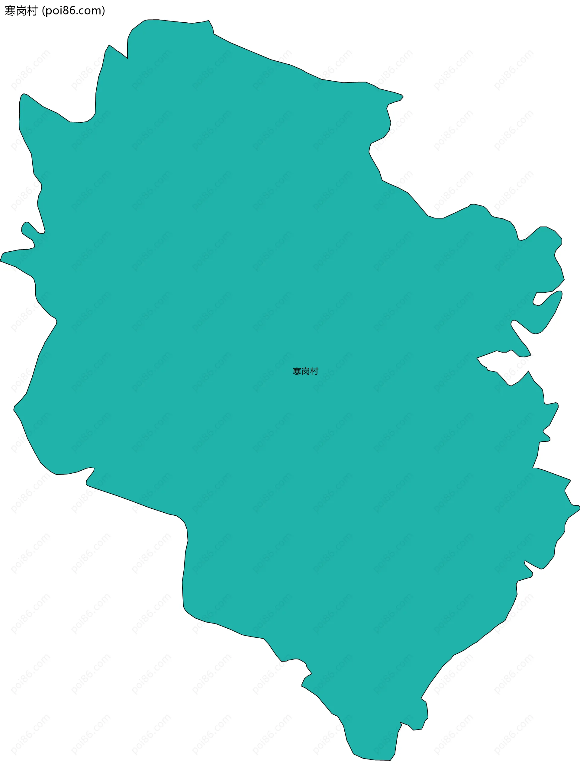 寒岗村边界地图