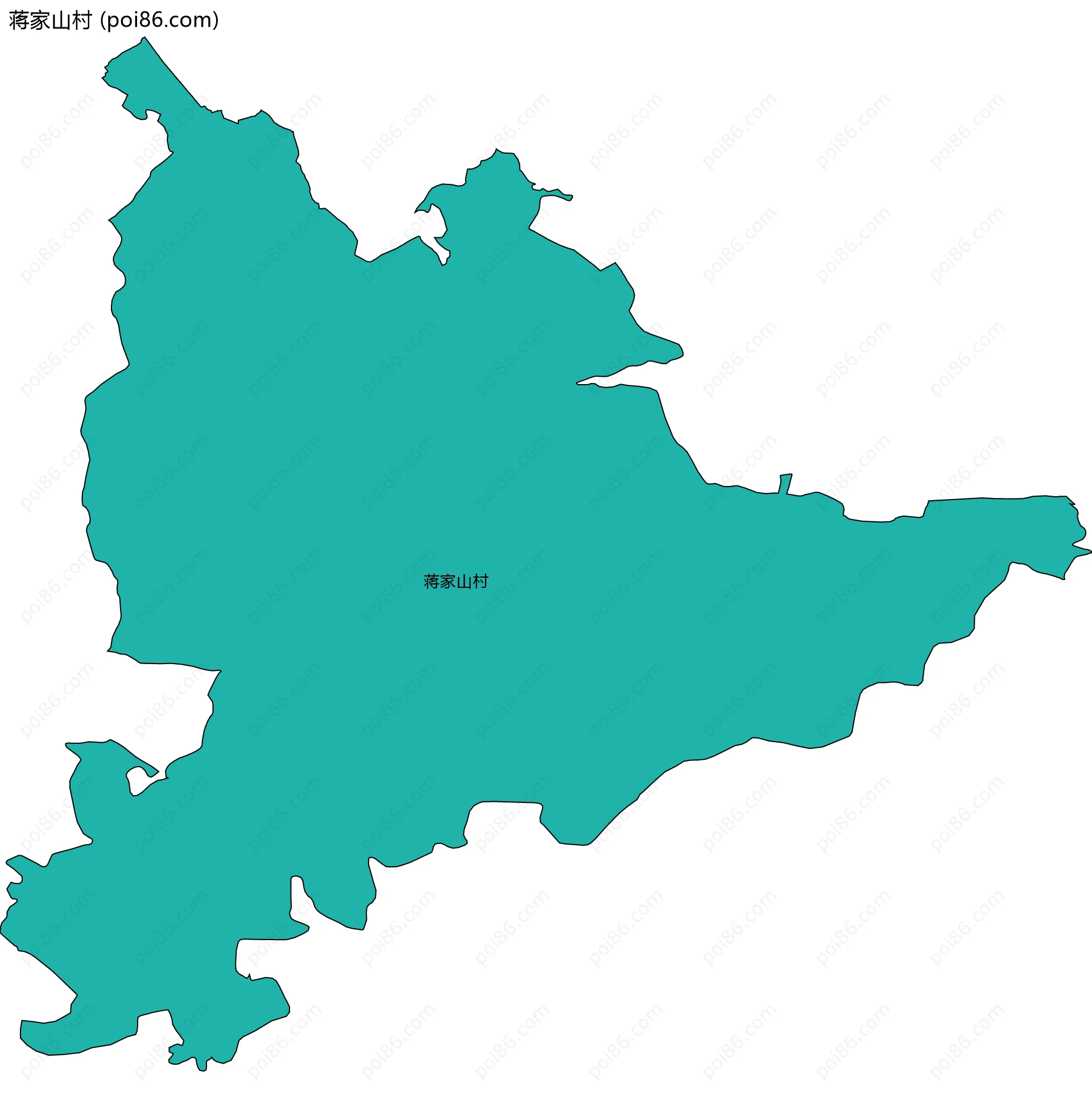 蒋家山村边界地图