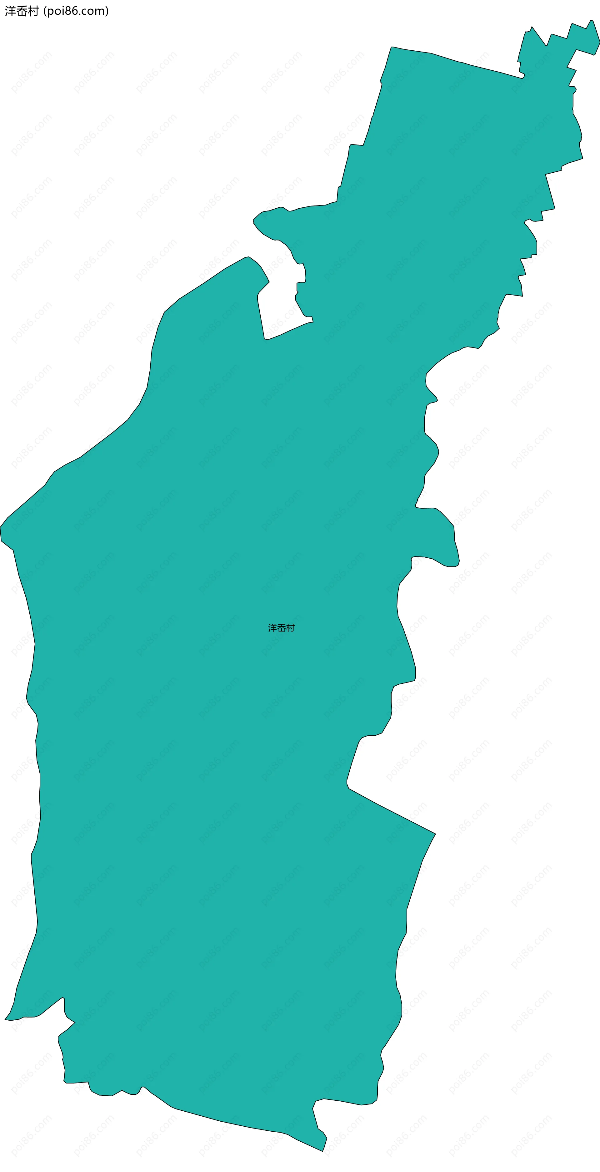 洋岙村边界地图