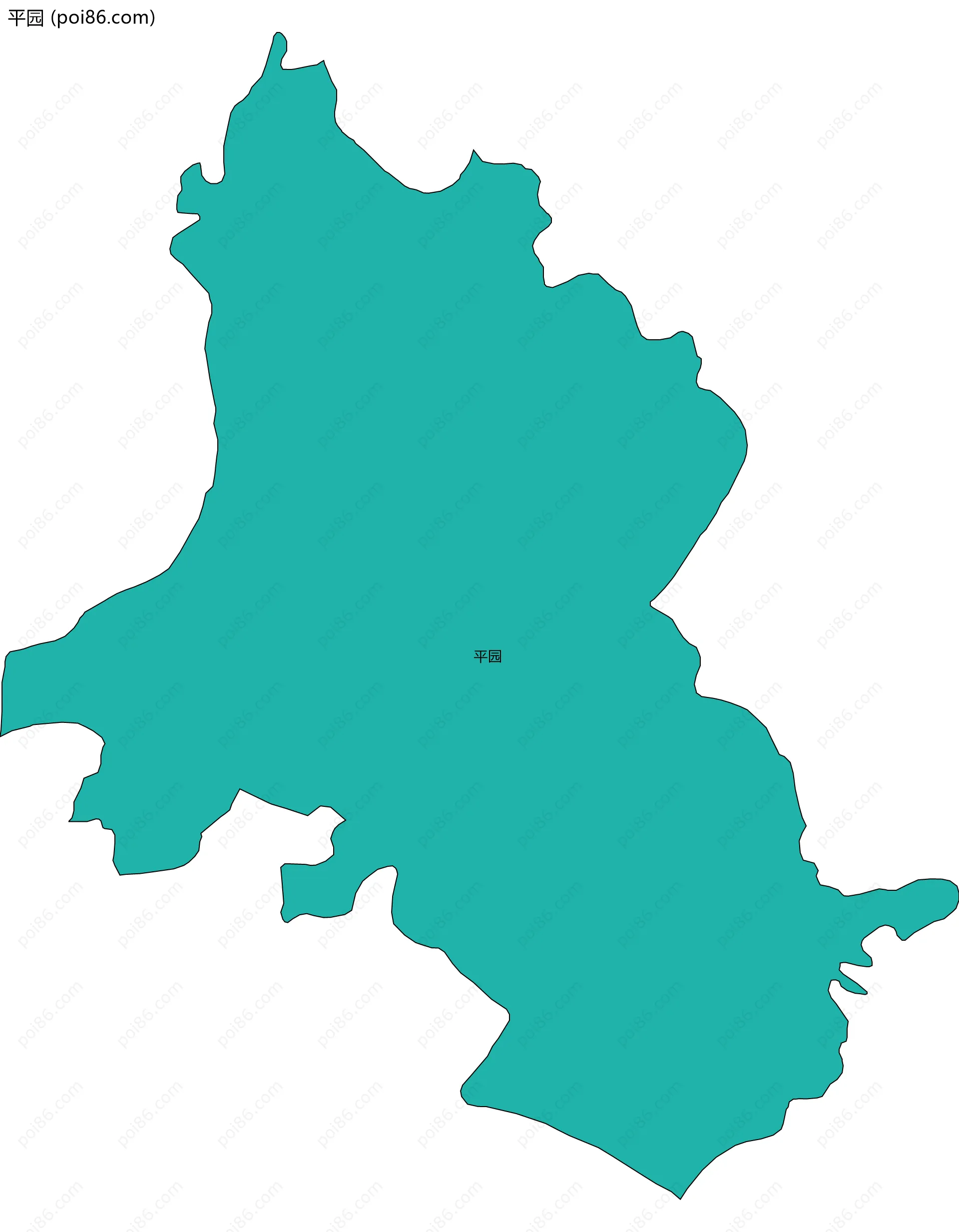 平园边界地图