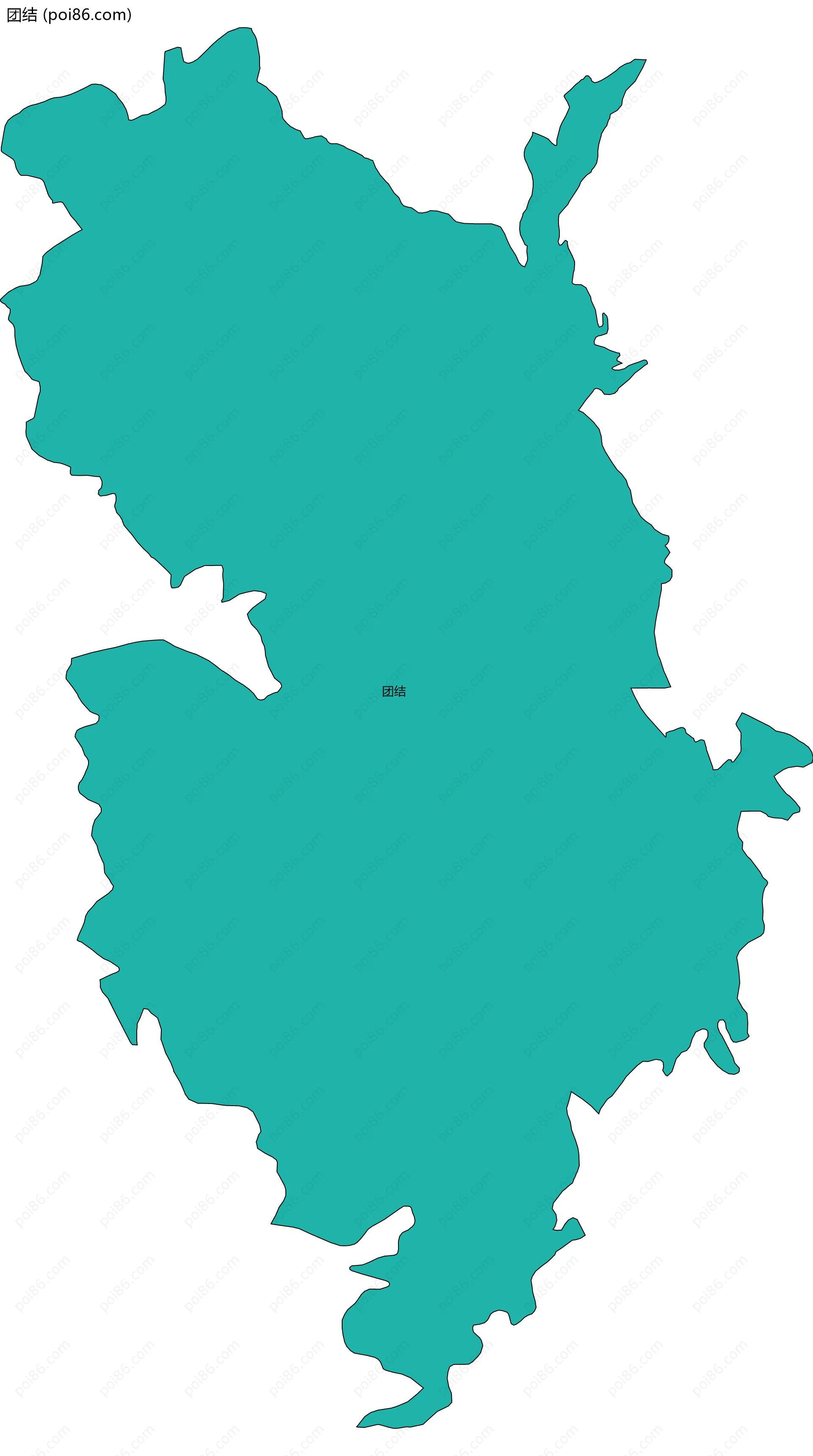 团结边界地图