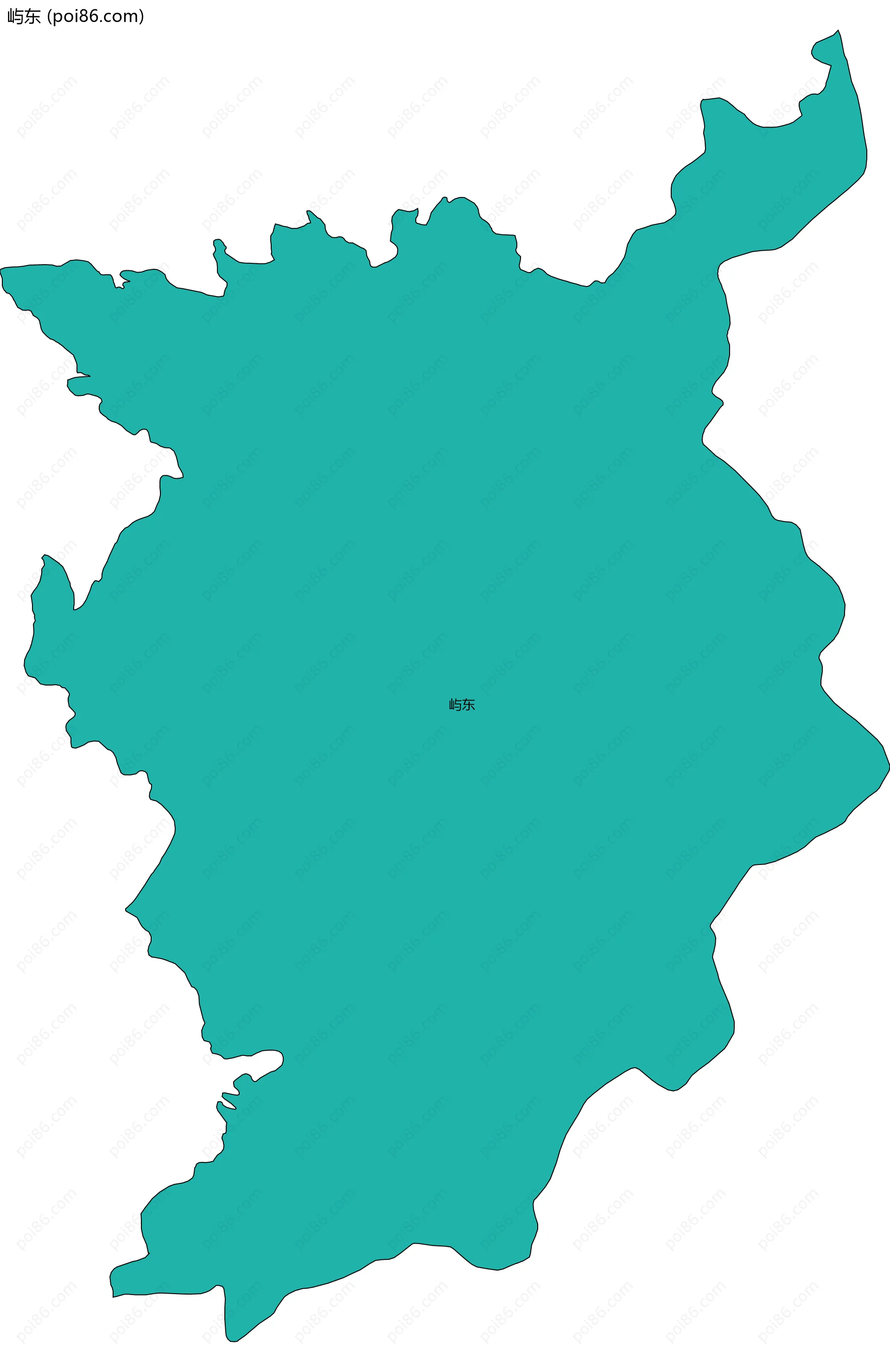 屿东边界地图