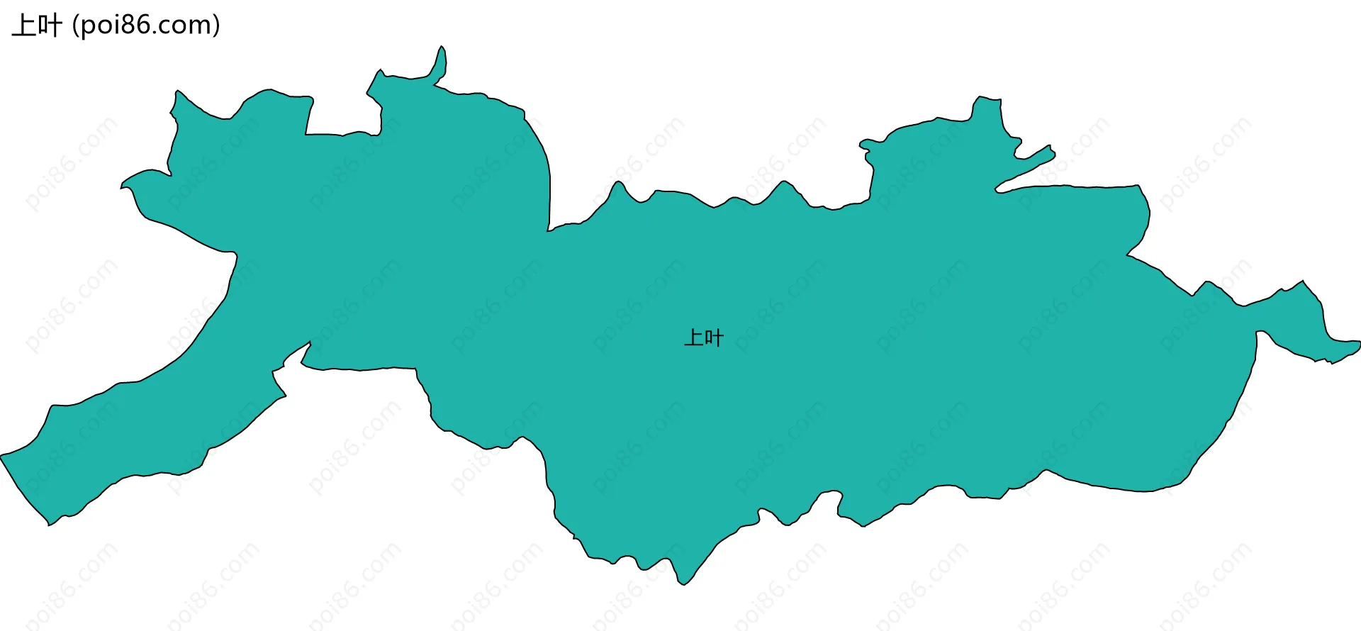 上叶边界地图