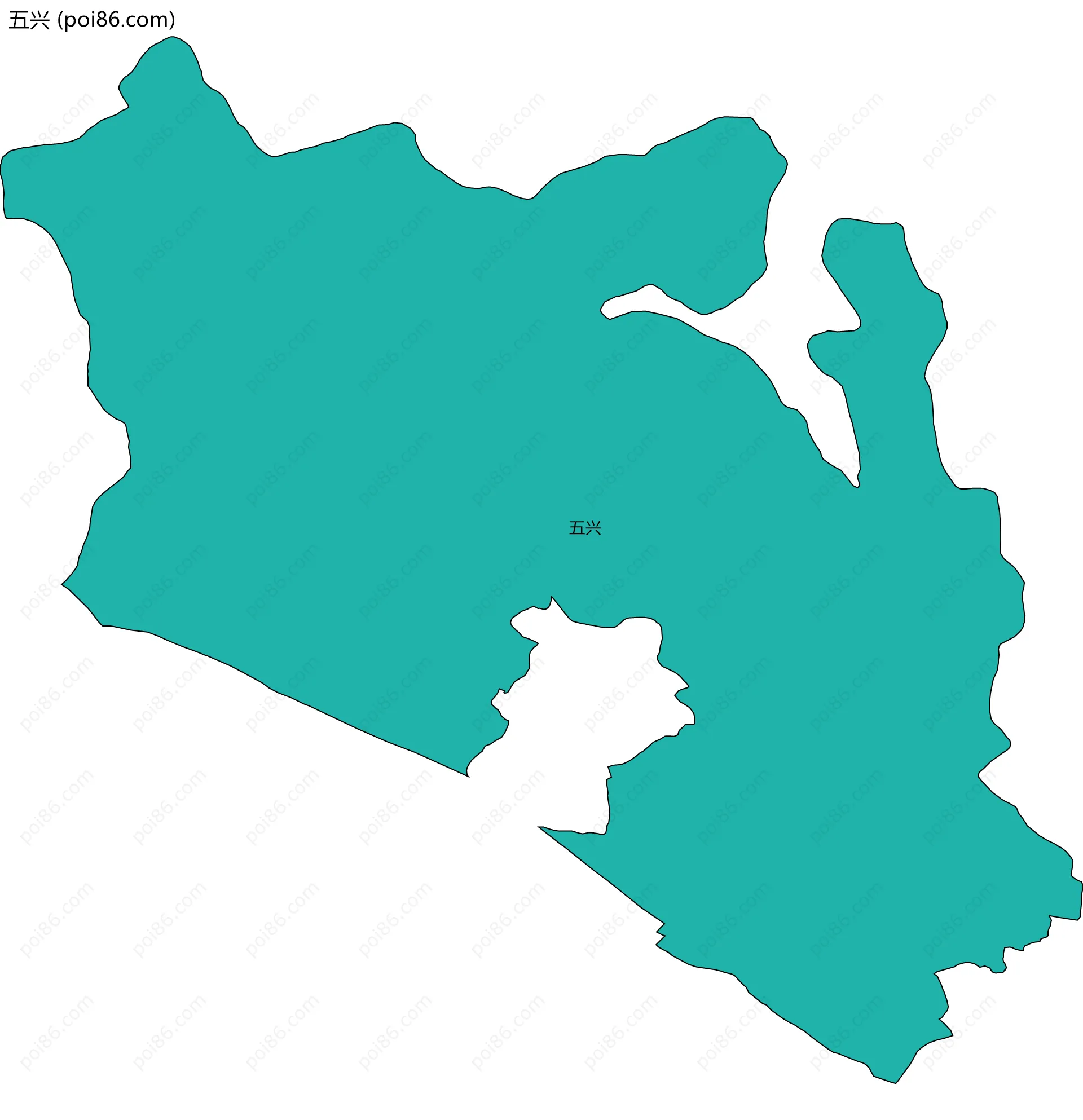 五兴边界地图