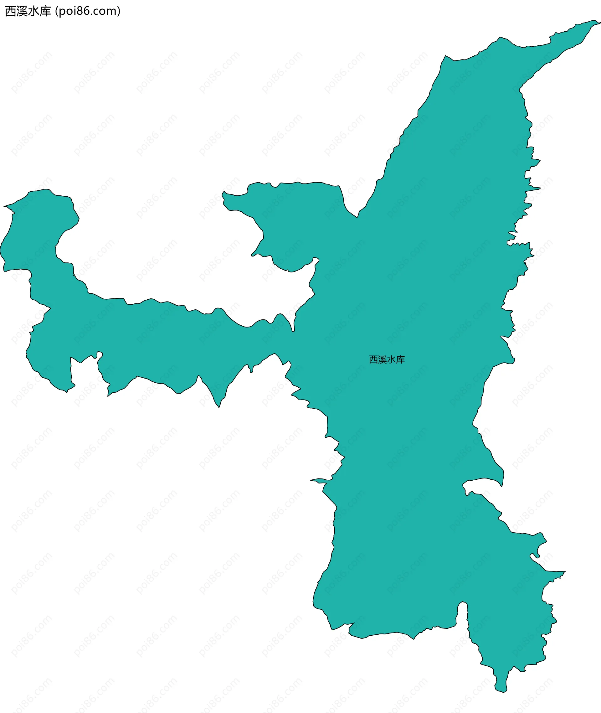 西溪水库边界地图
