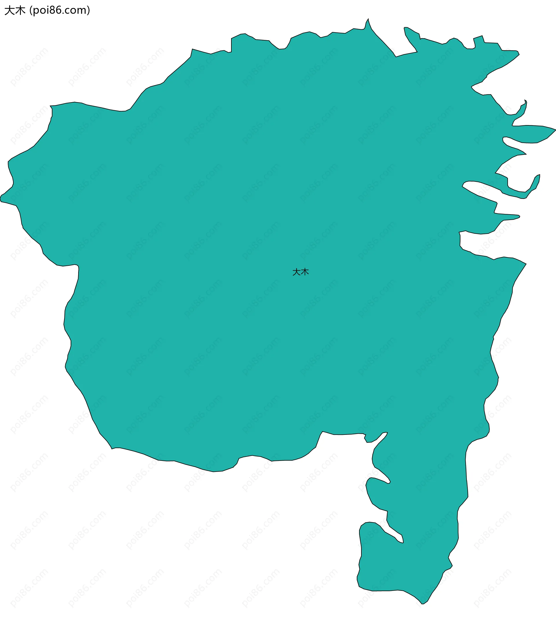 大木边界地图
