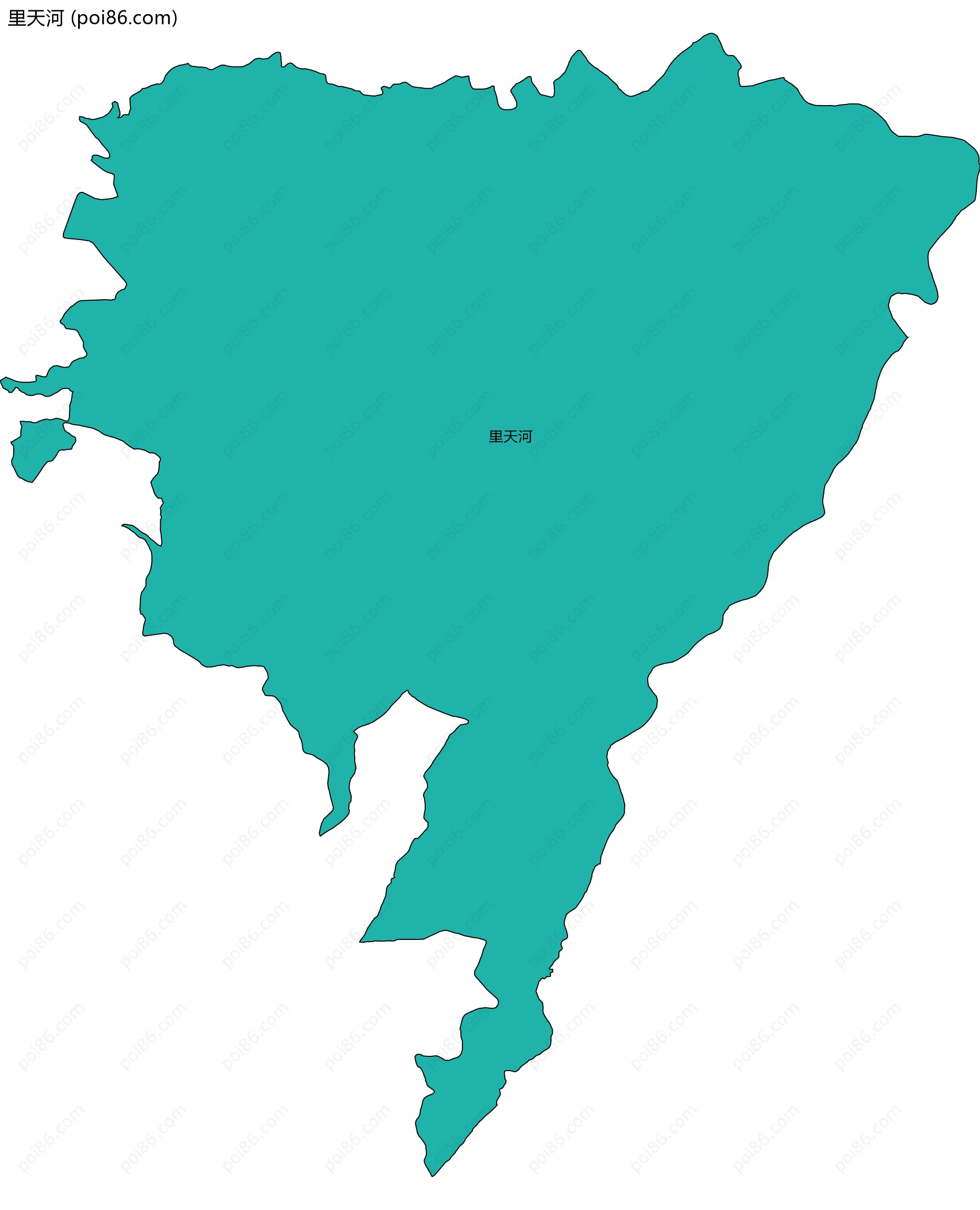 里天河边界地图