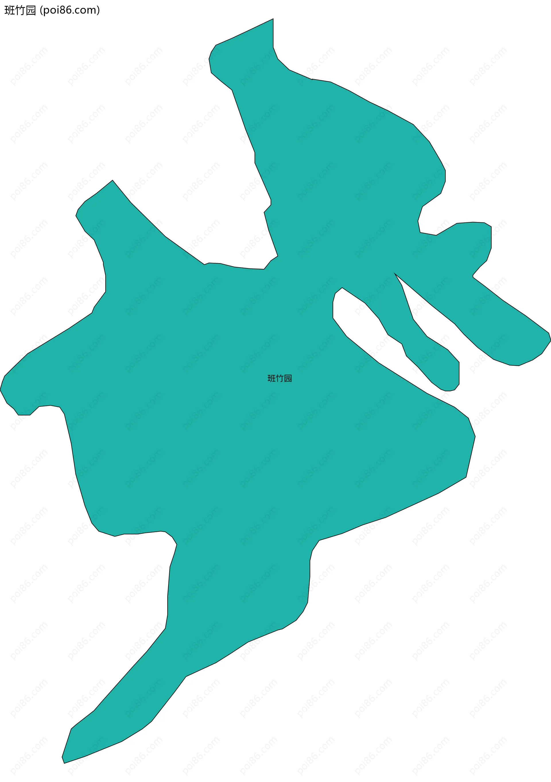 班竹园边界地图