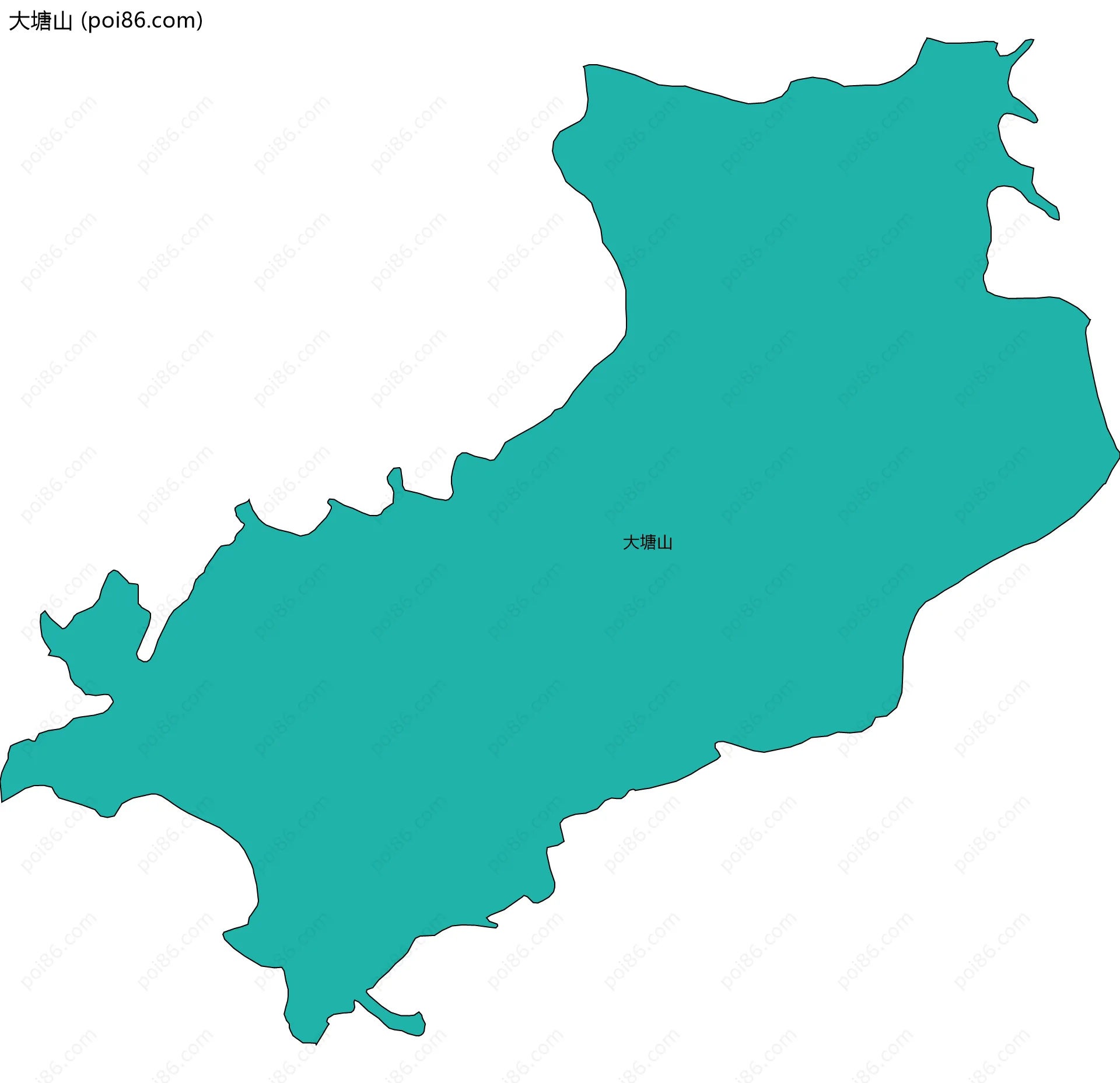 大塘山边界地图