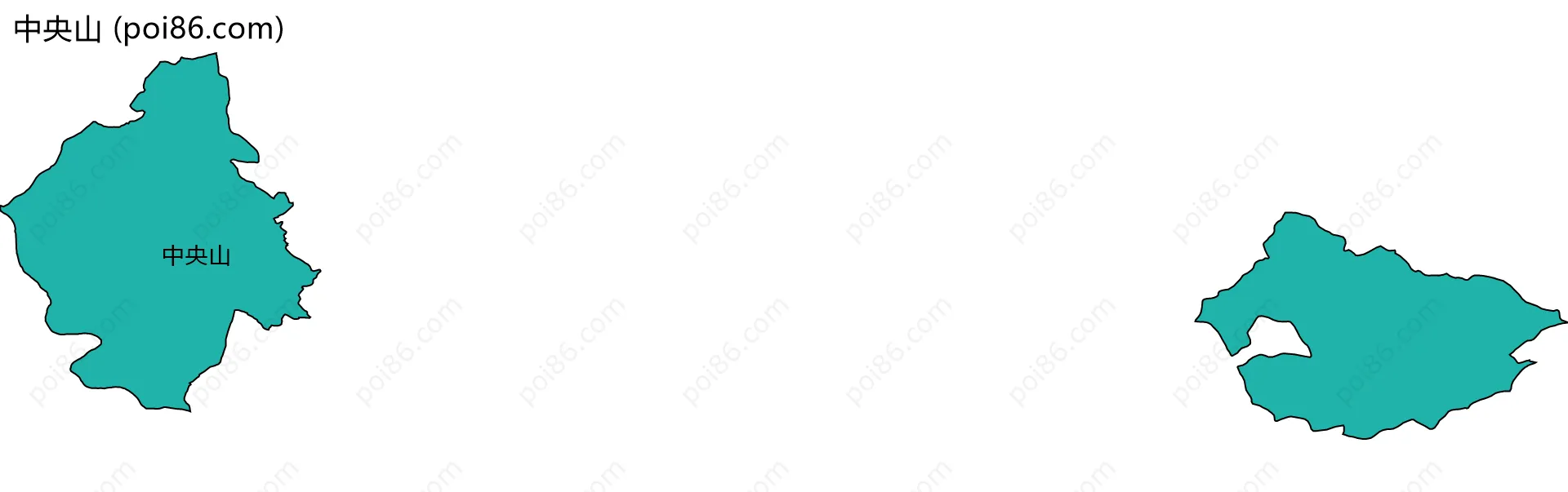 中央山边界地图