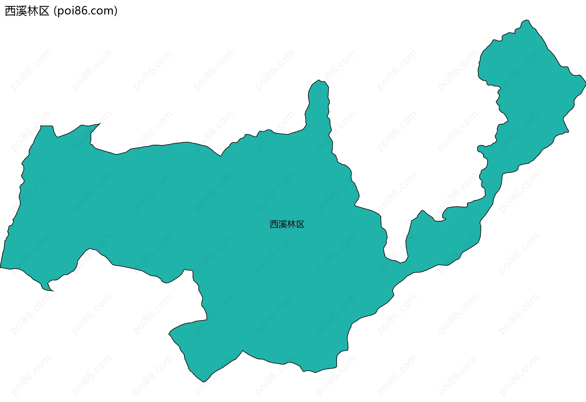 西溪林区边界地图